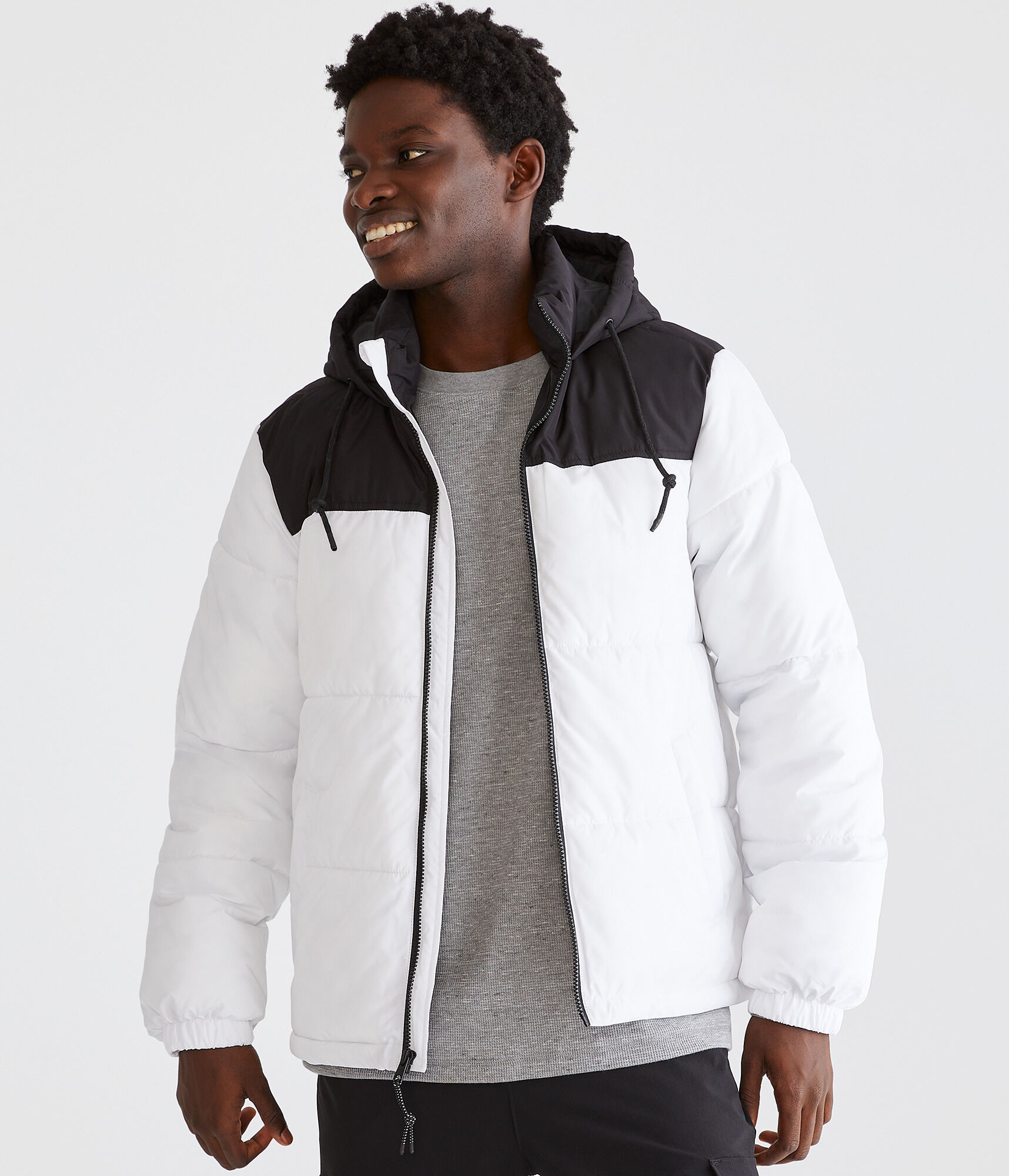 Colorblock Heavyweight Hooded Puffer Jacket