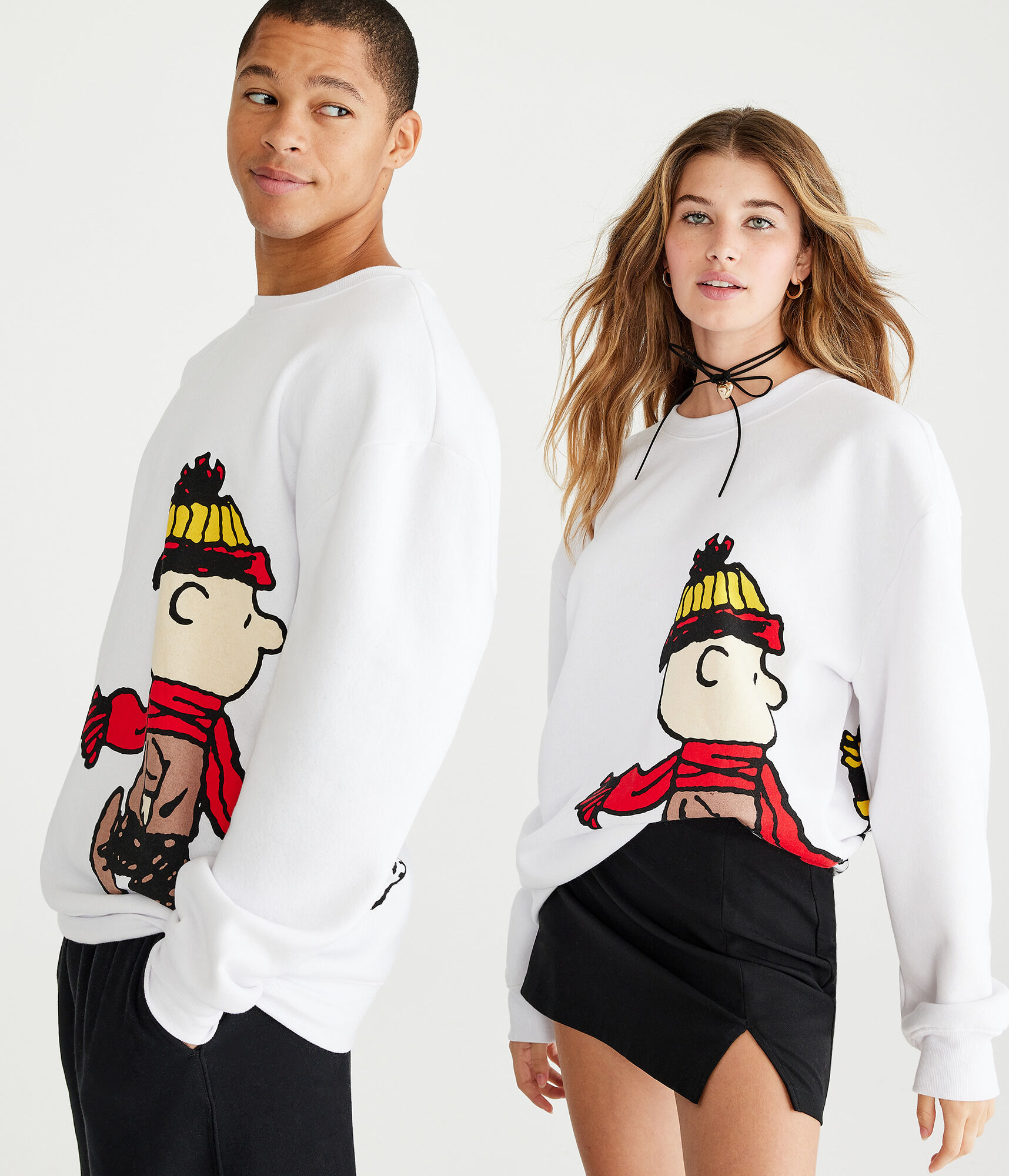 Peanuts® | Aéropostale Snoopy Scarf Crew Sweatshirt