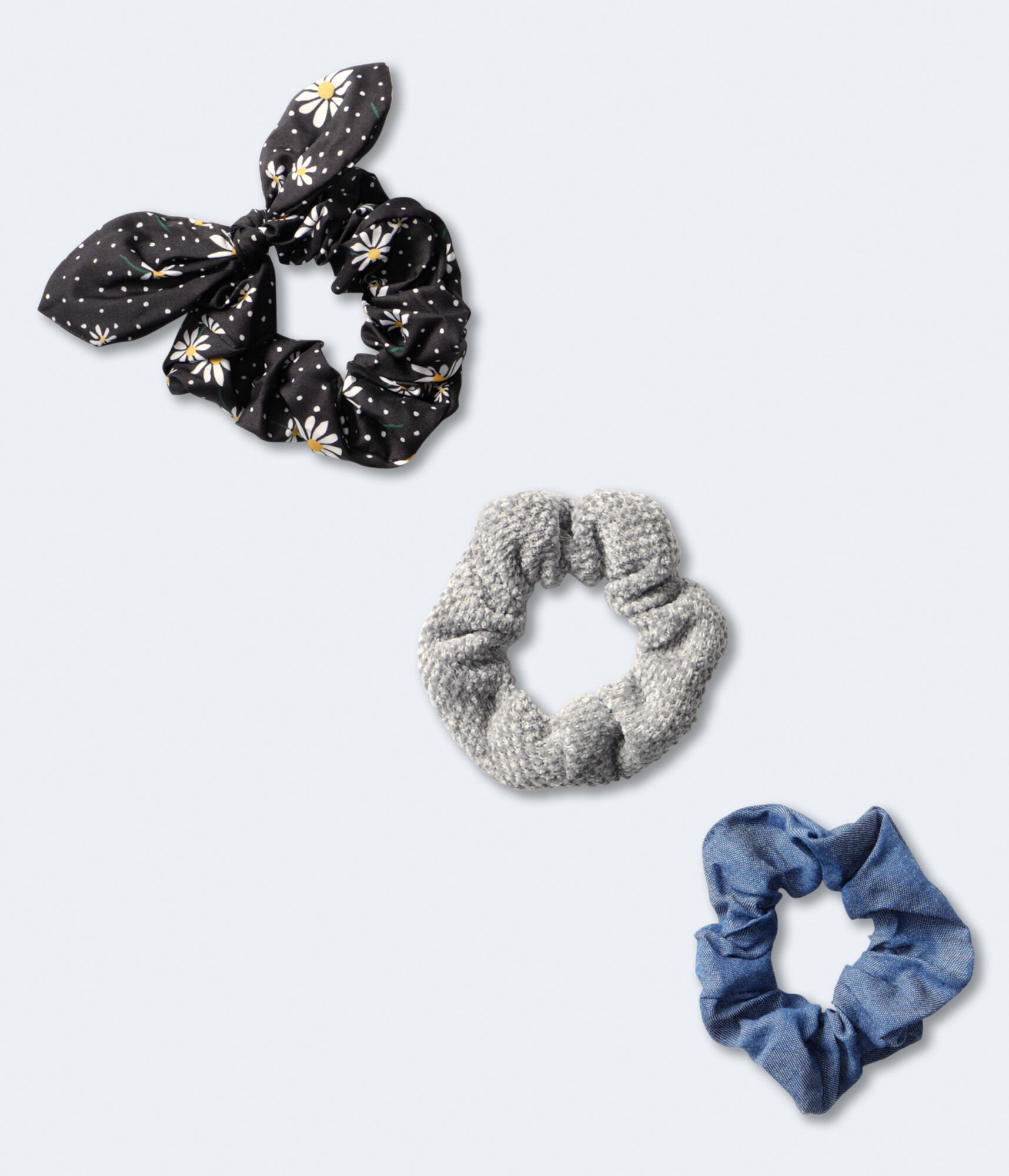 Daisy Bow Scrunchie 3-Pack
