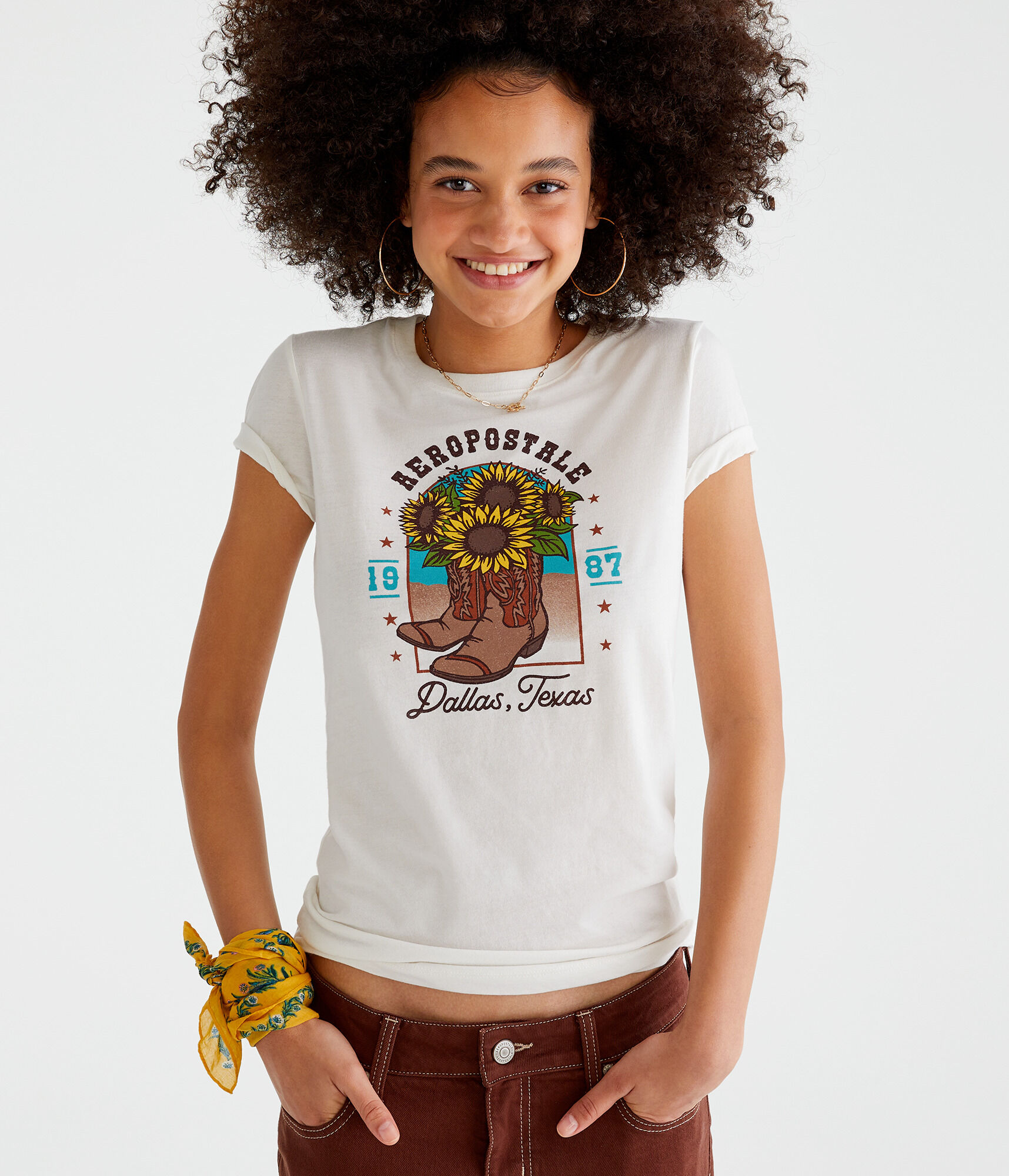 Dallas Texas Sunflower Boots Graphic Tee