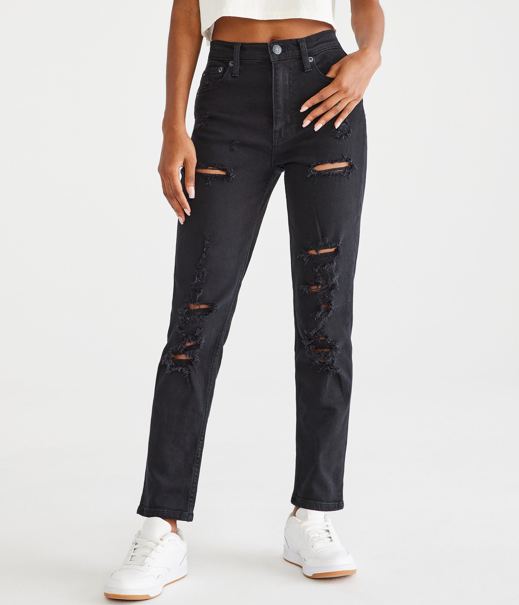 High-Rise Stretch Mom Jean