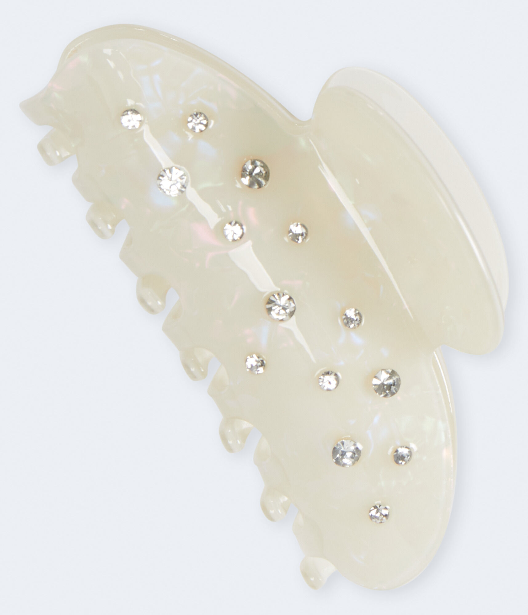 Iridescent Rhinestone Claw Hair Clip