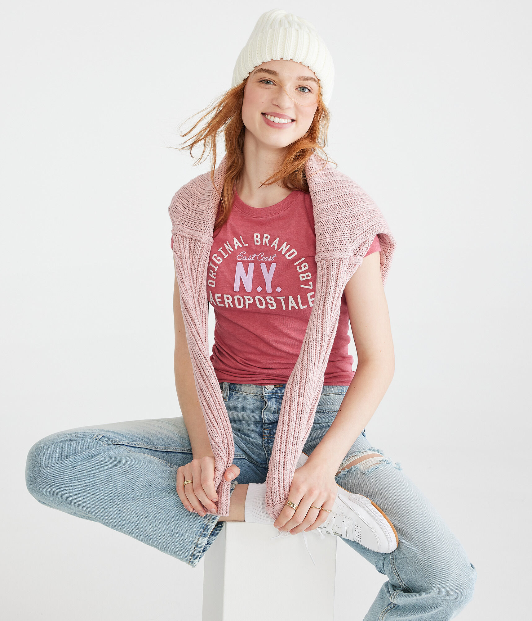 Aeropostale Original Brand Appliqué Graphic Tee