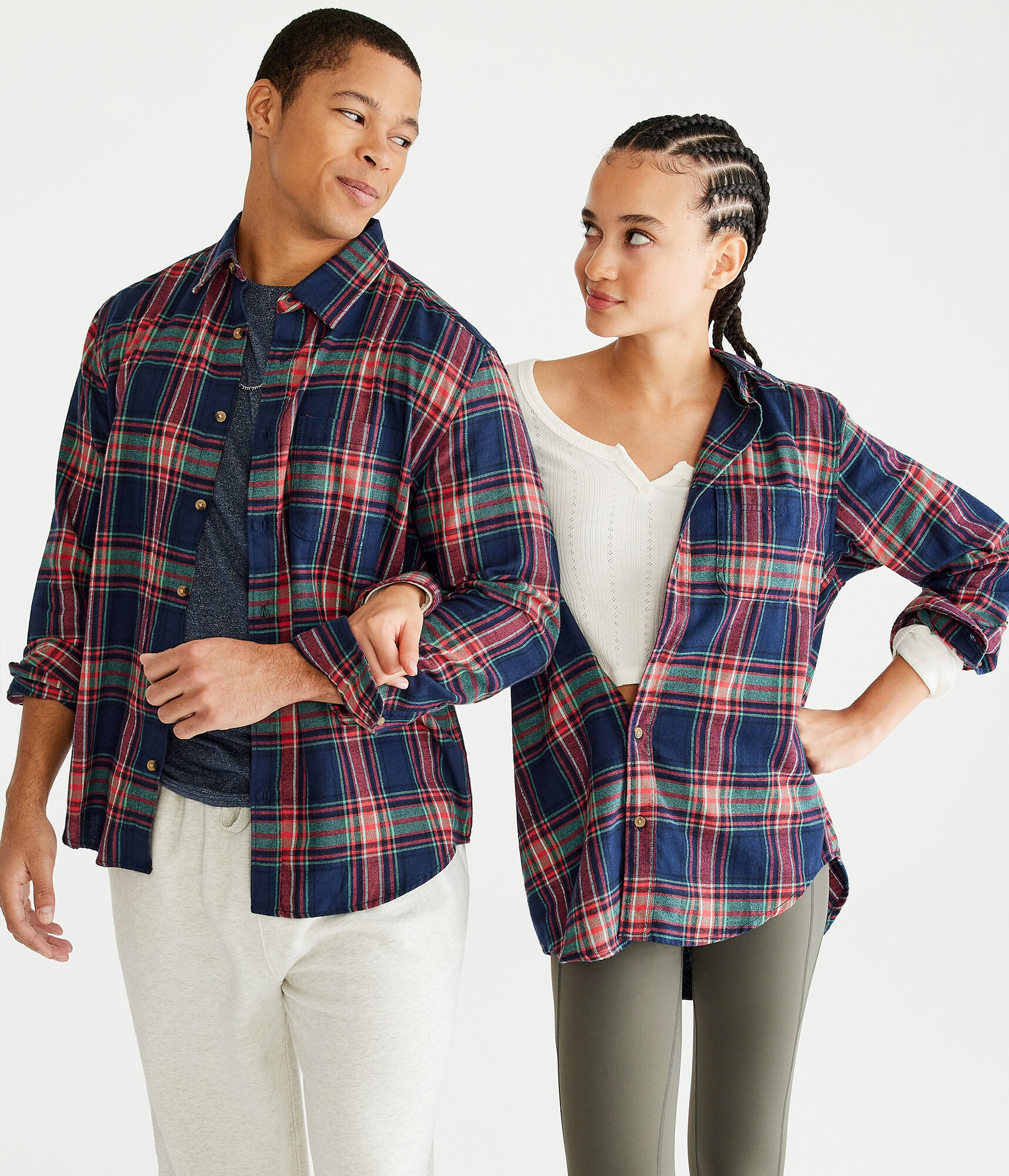 Long Sleeve Plaid Flannel Shirt