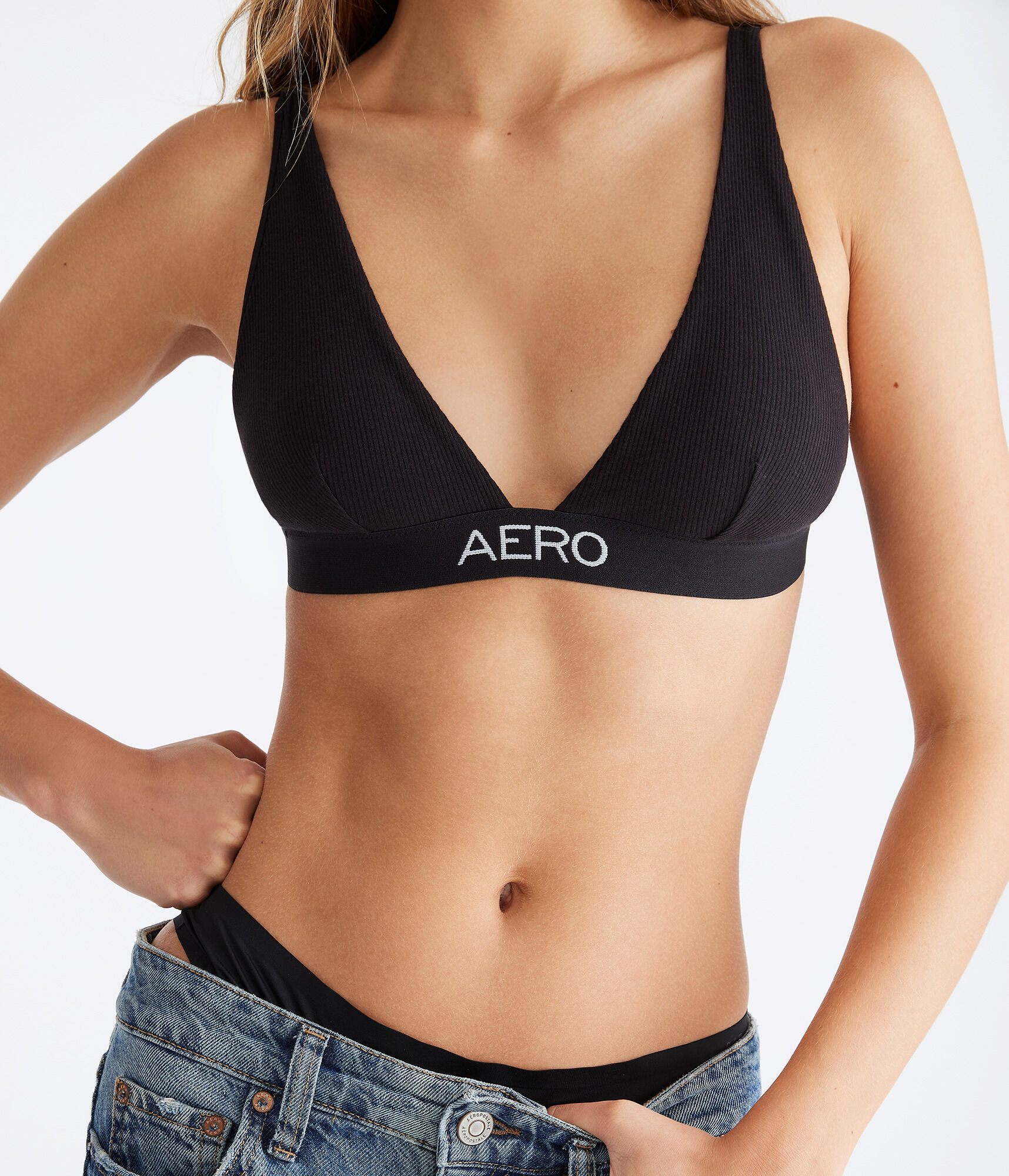 Triangle Logo Plunge Bra
