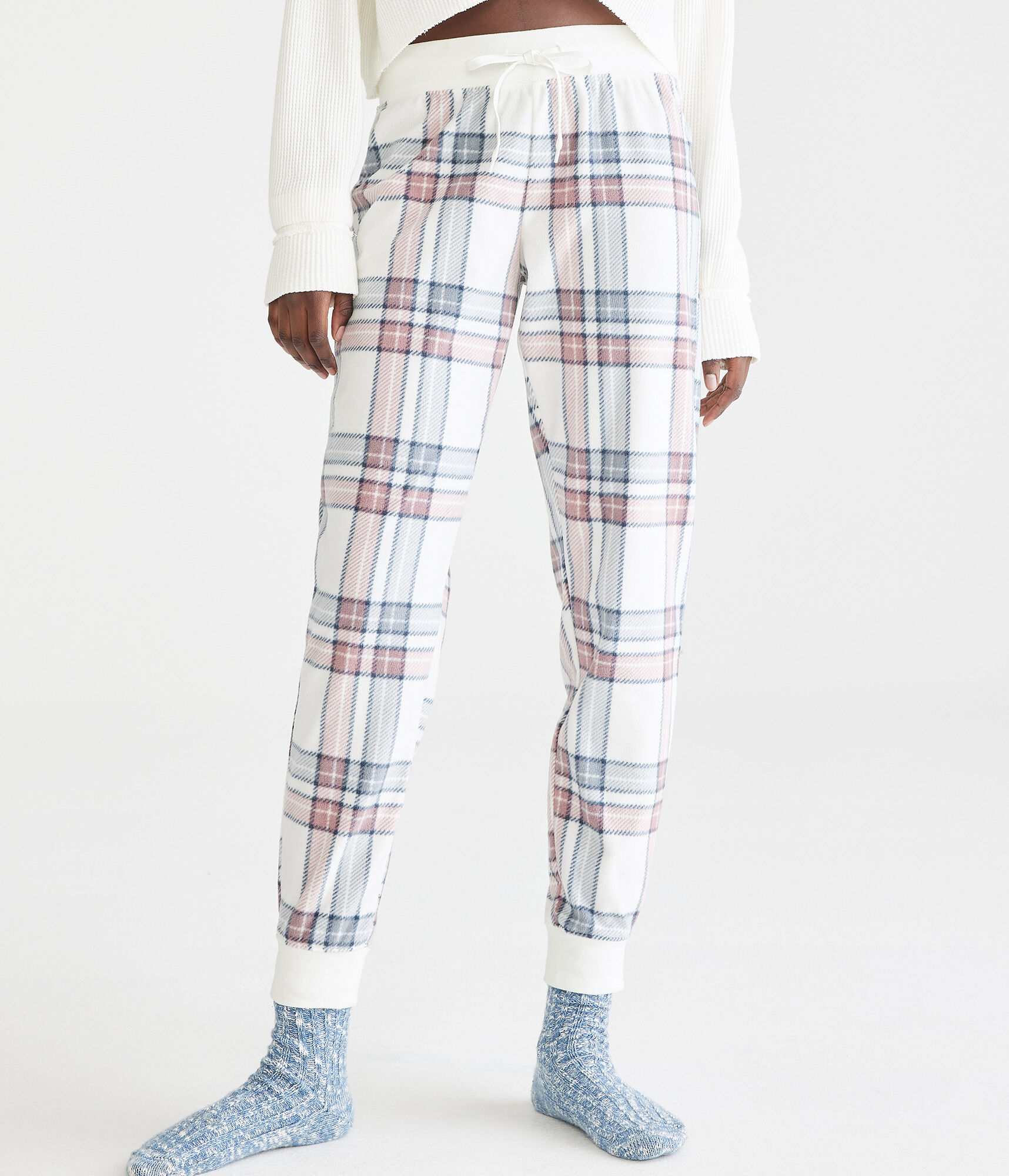 Plaid Polyfleece Sleep Joggers