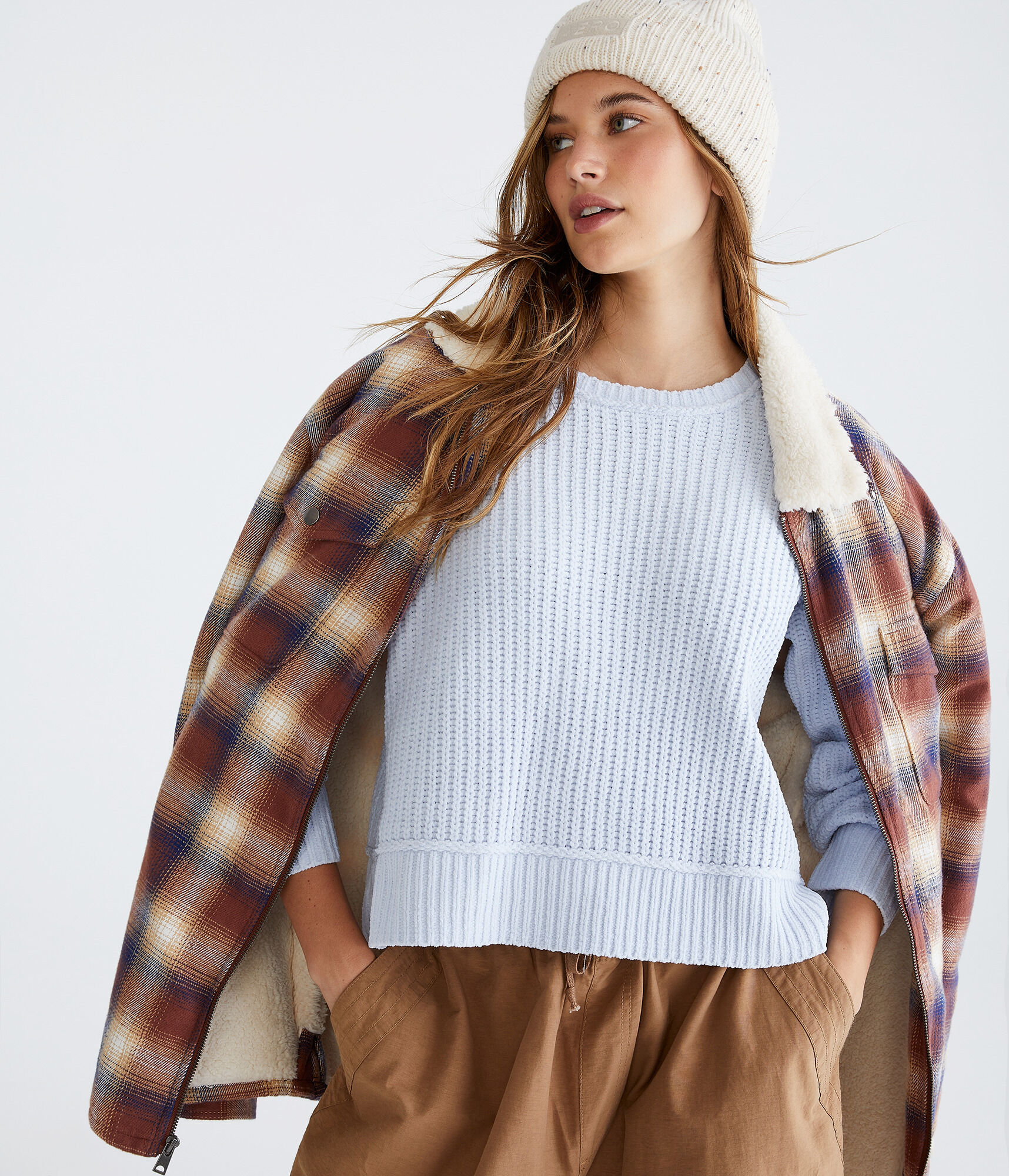 Chenille Crew Sweater