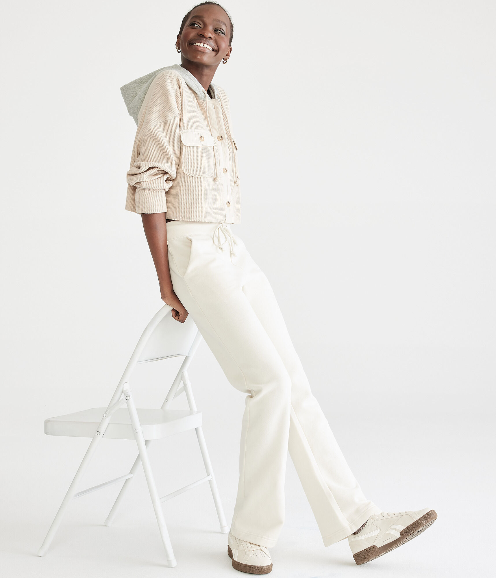 High-Rise Flare Sweatpants