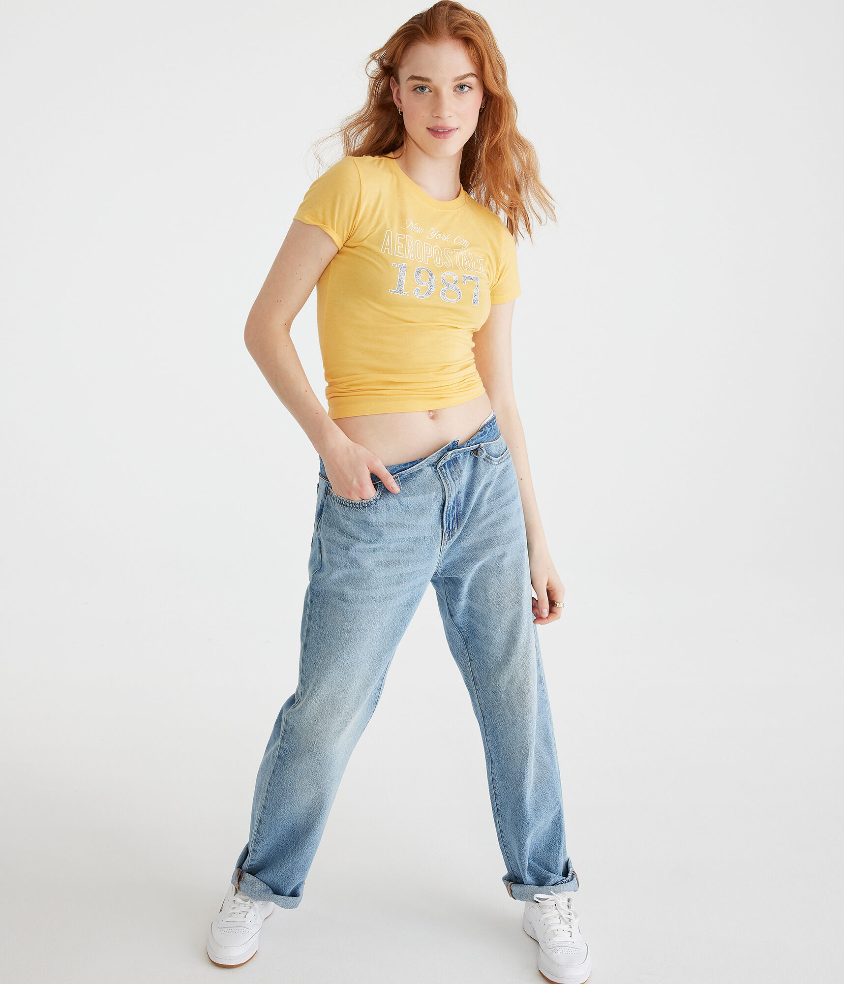 Aeropostale 1987 Glitter Graphic Tee