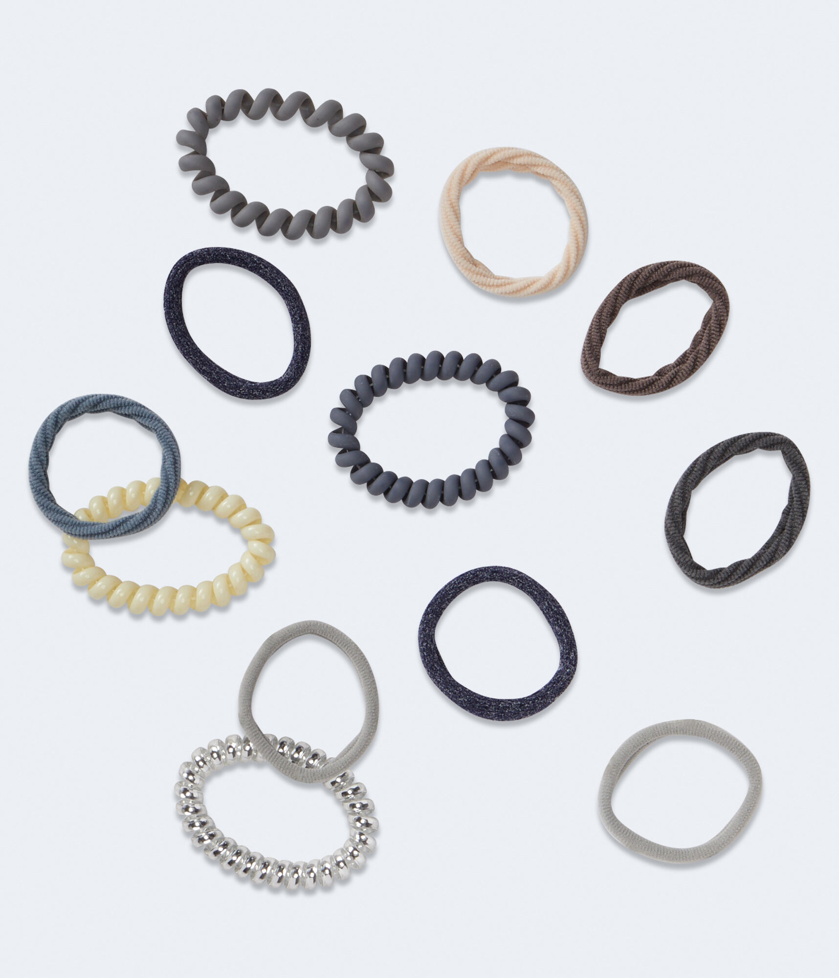 Coil & Faux Pearl Hair Tie 12-Pack