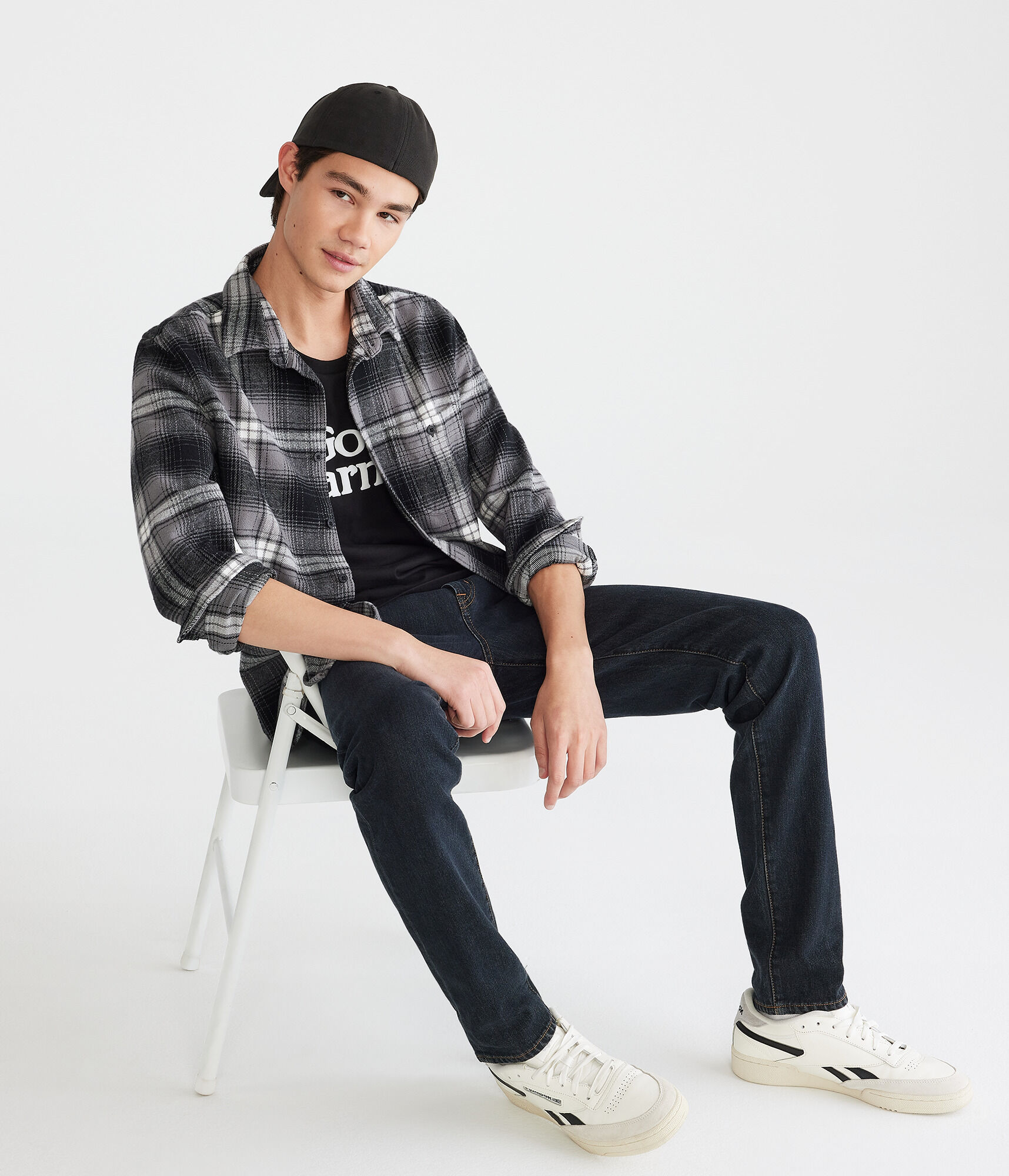Long Sleeve Heavy Plaid Flannel Shirt
