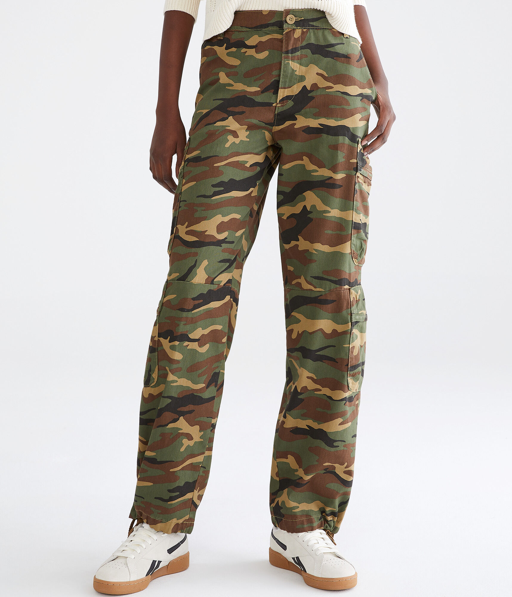 Camo 4-Pocket Twill Cargo Pants