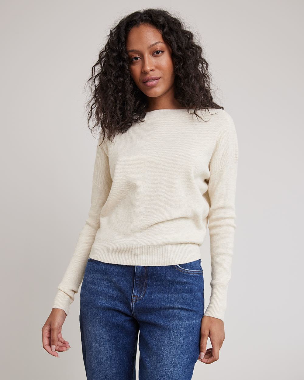 Relaxed-Fit Boat-Neck Sweater