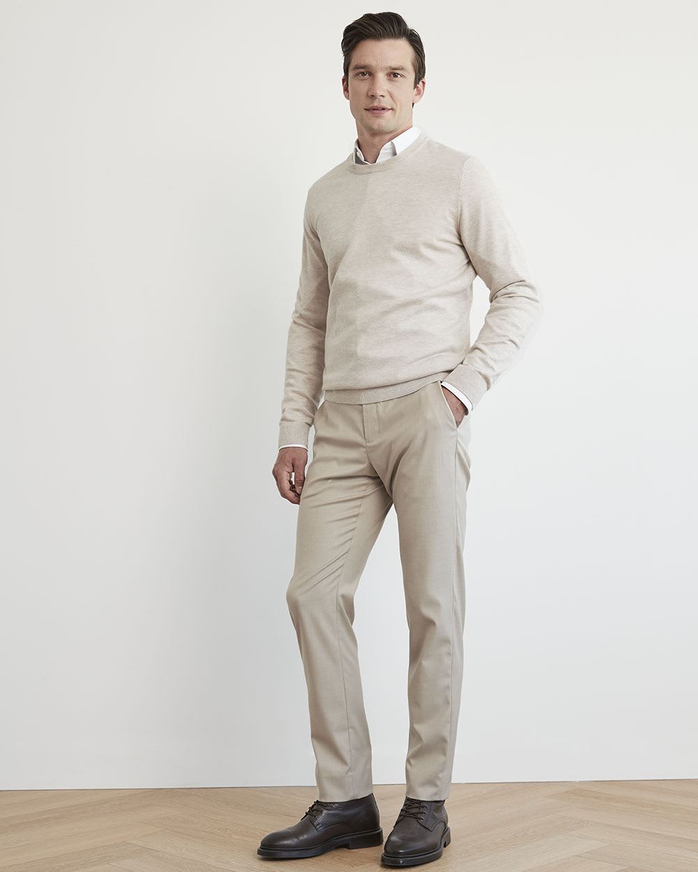 Solid Crew-Neck Sweater