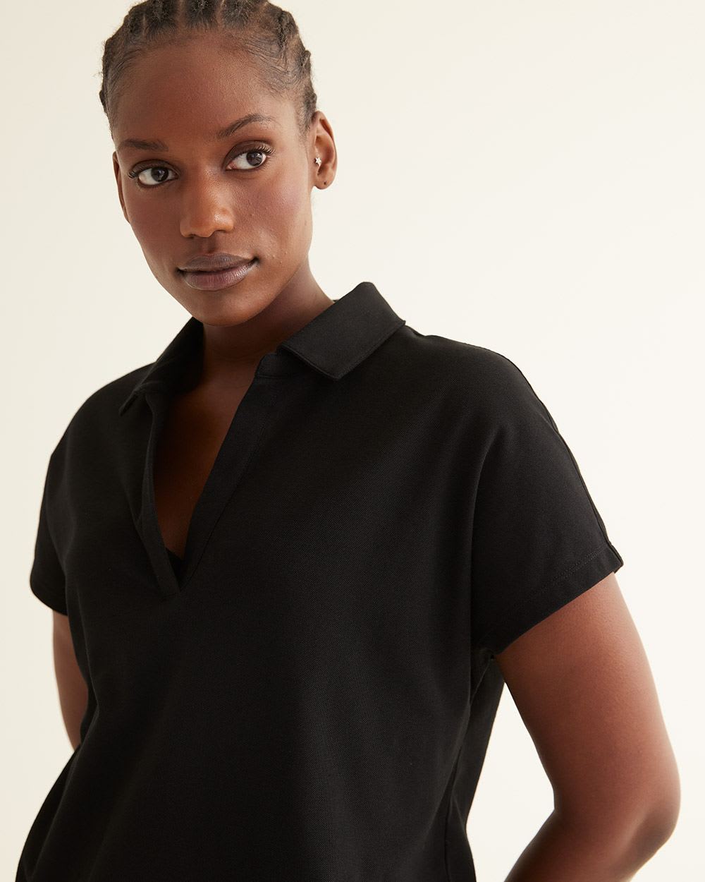 Short-Sleeve Polo Piqué Dress