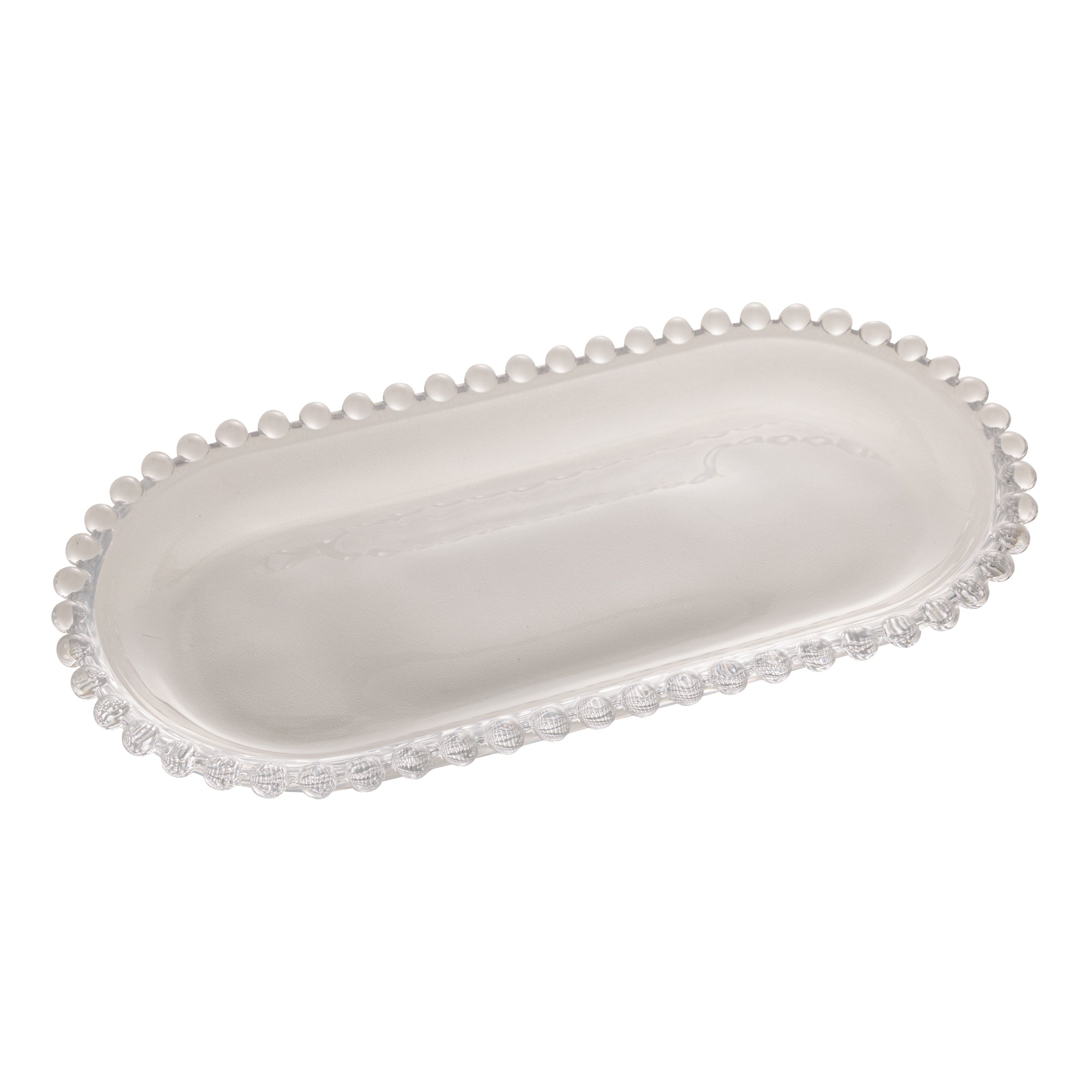 Pearl Collection Crystal Oval Serving Platter 24x12x2cm