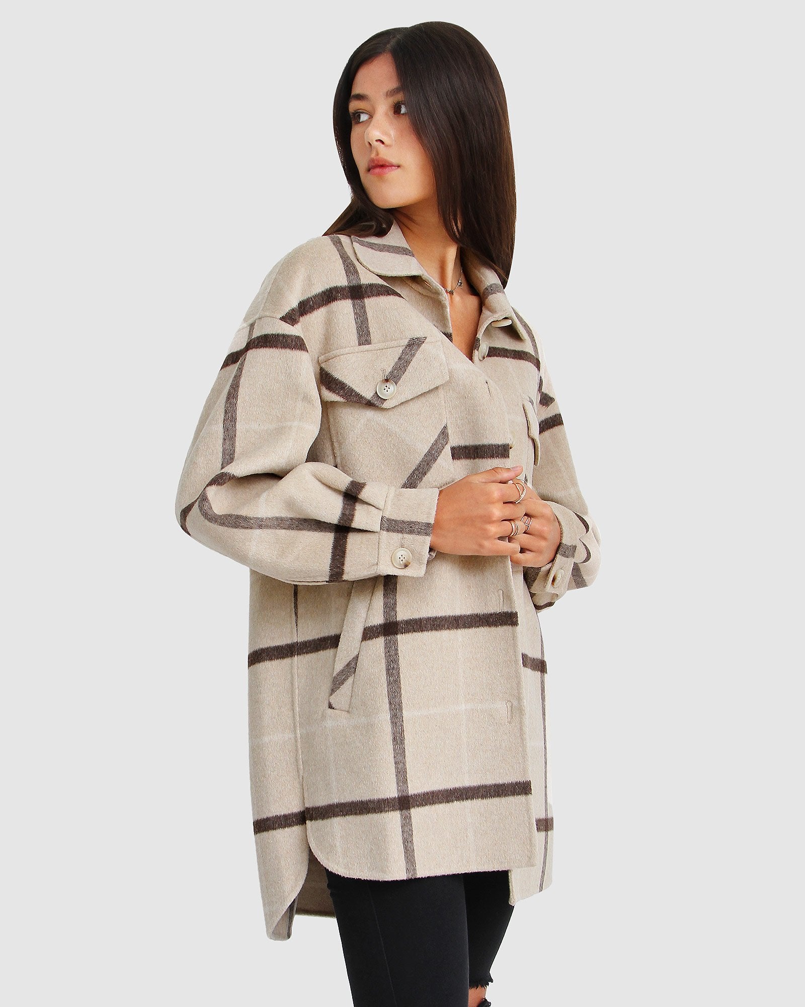 Belle & Bloom River's Edge Plaid Shacket