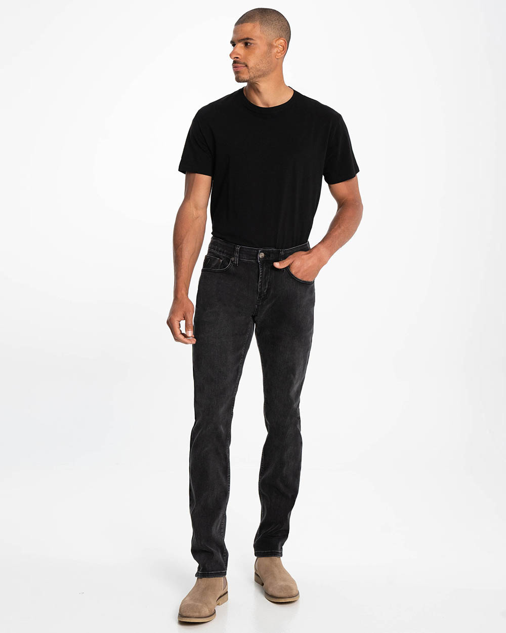 LOIS - Peter Slim Black Wash Jeans