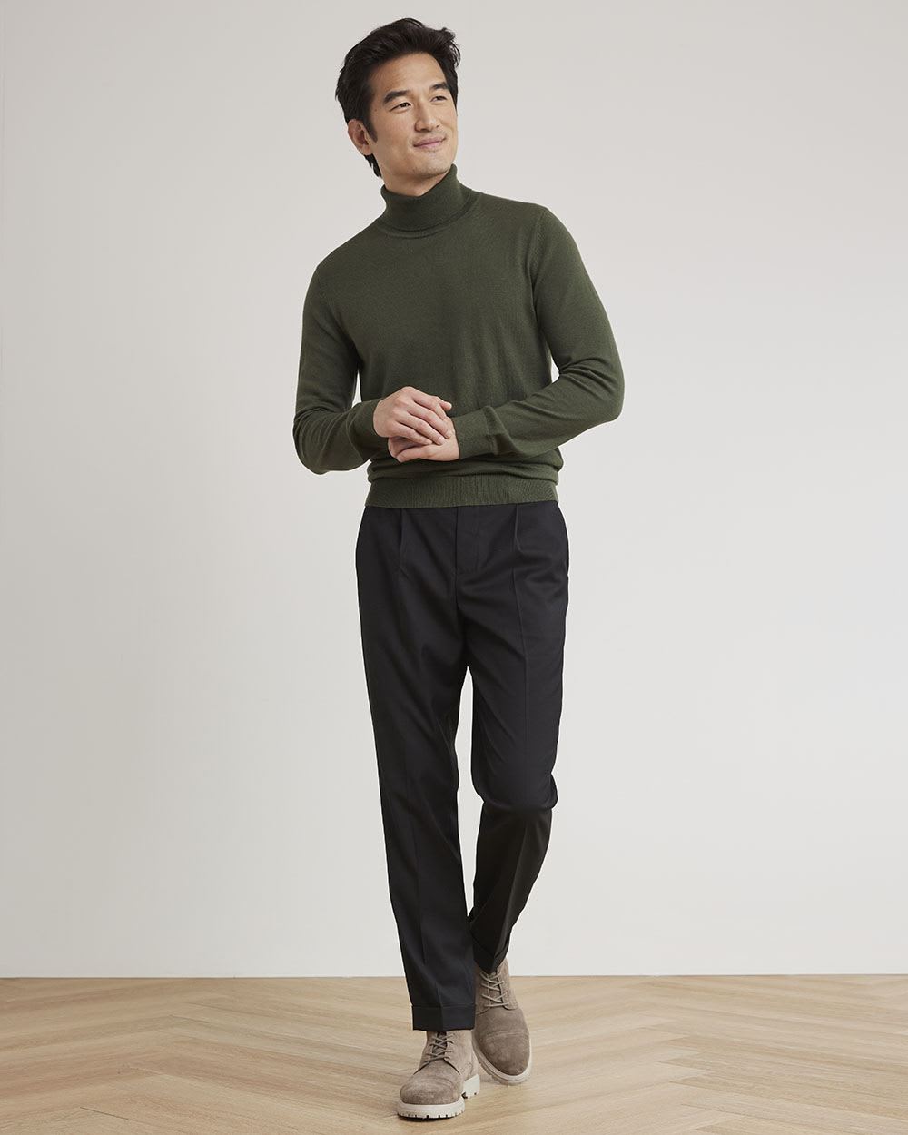 Basic Long-Sleeve Turtleneck Sweater