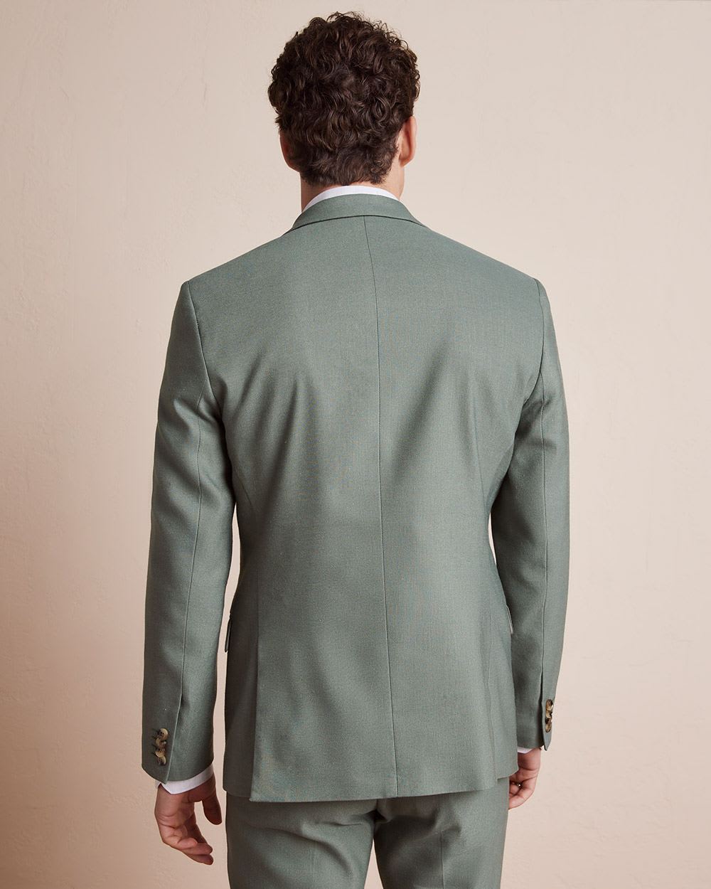 Slim Fit Stretch Linen Blazer