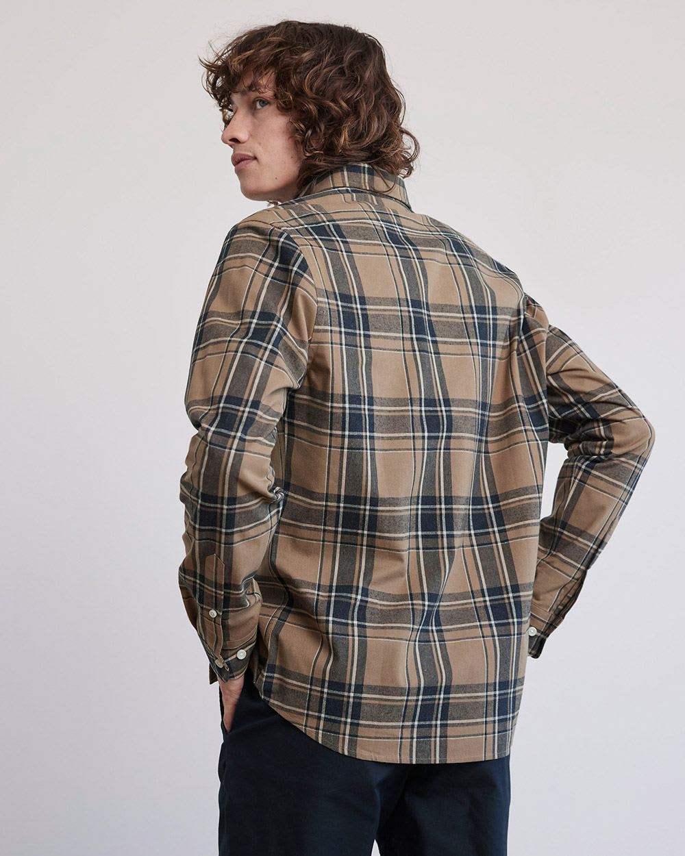 Slim-Fit Tartan Flannel Shirt