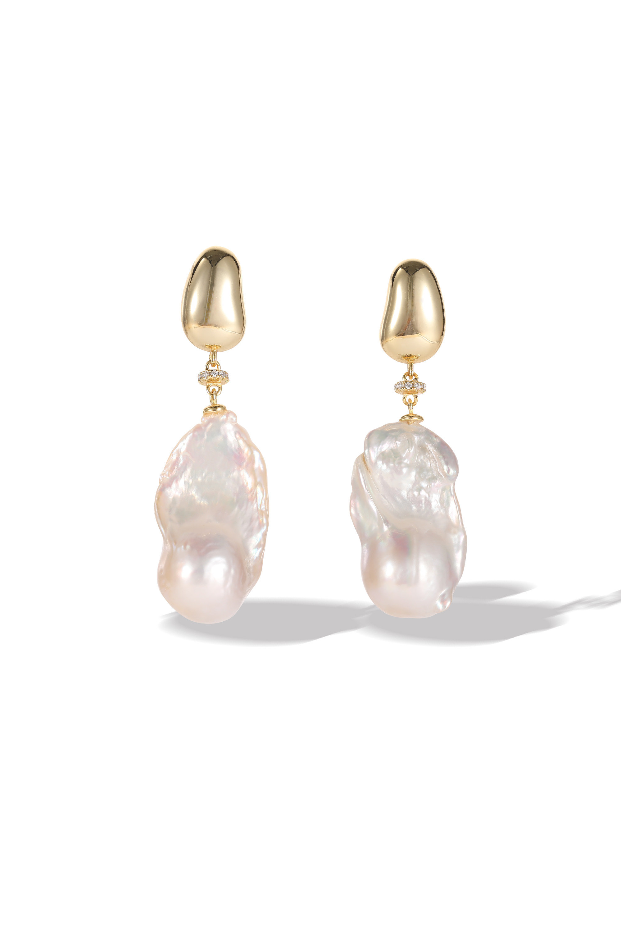 Classicharms-Doris Large Natural Baroque Pearl Drop Earrings