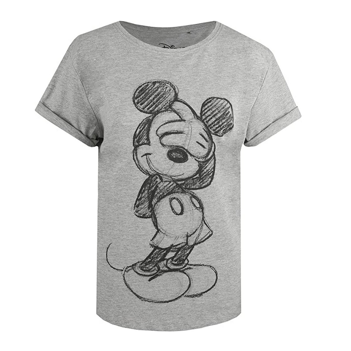 Disney - Womens/Ladies Shy Mickey Mouse Heather T-Shirt
