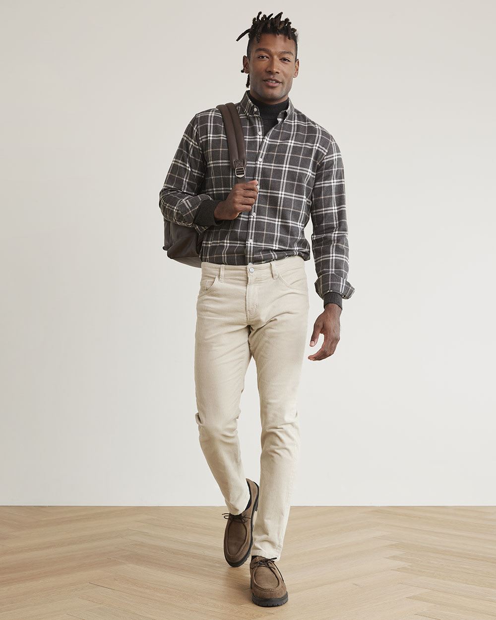 Regular-Fit Plaid Flannel Shirt