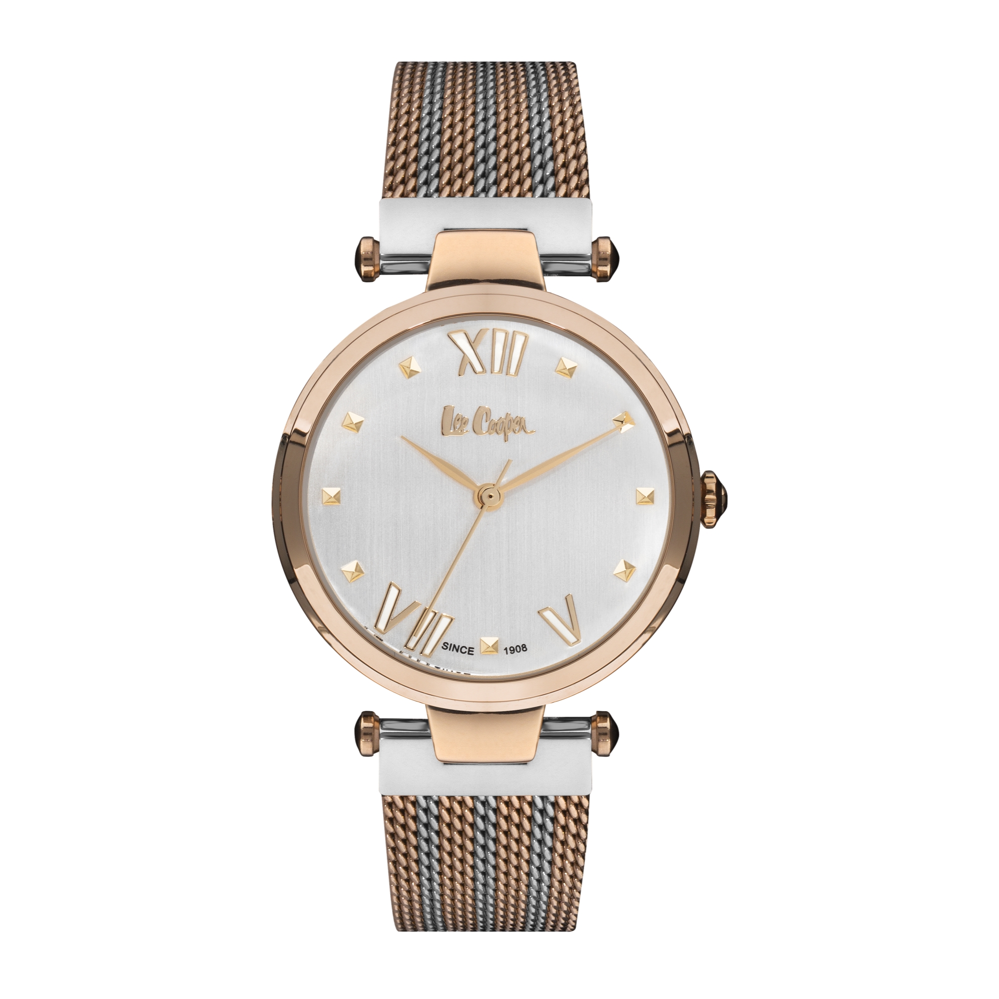 LEE COOPER-Women's Silver 32mm watch w/White Dial