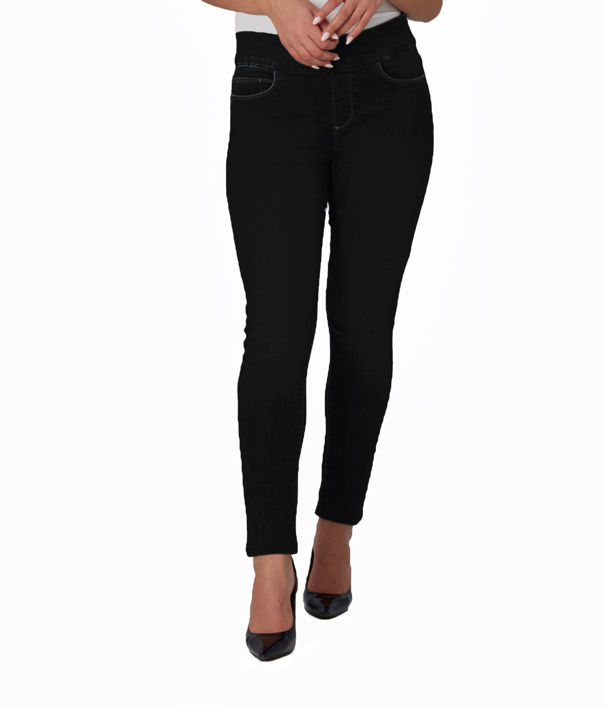 Lola Jeans ANNA-NBLK High Rise Skinny Pull-On Jeans