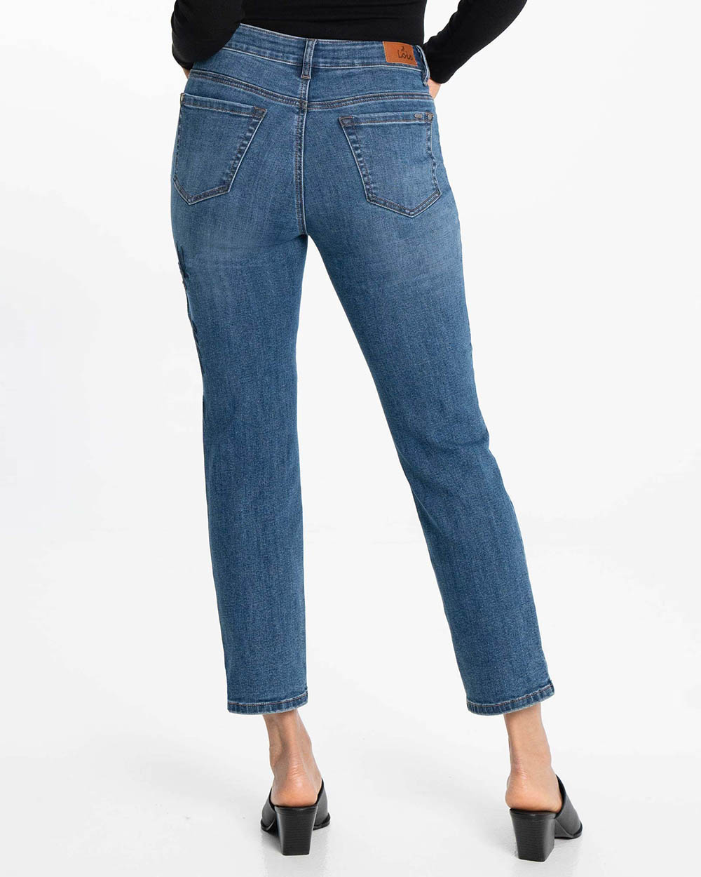 LOIS - Gigi Slim Embroidered Blue Jeans