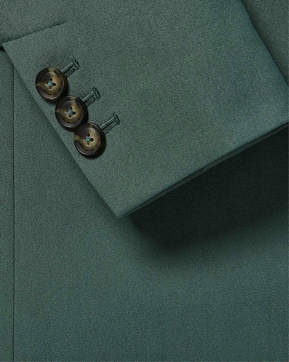 Dark Green One-Button Loose Blazer