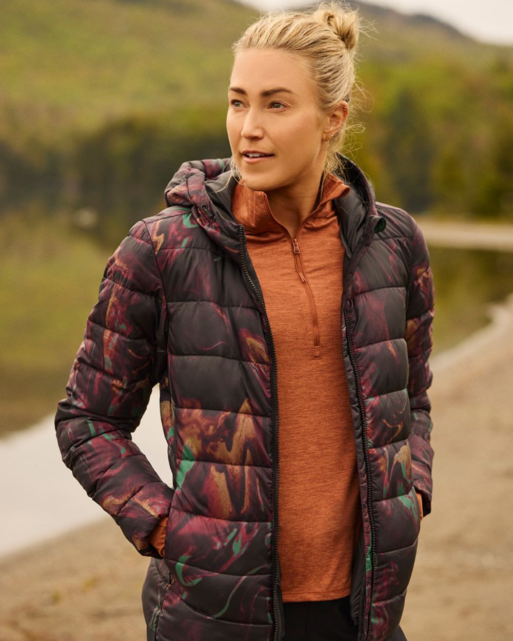 Short Quilted Packable Jacket