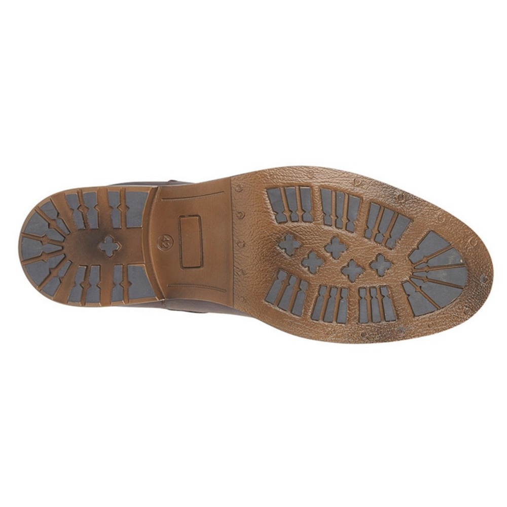 Roamers - Mens Leather Conker Twin Gusset Ankle Boots