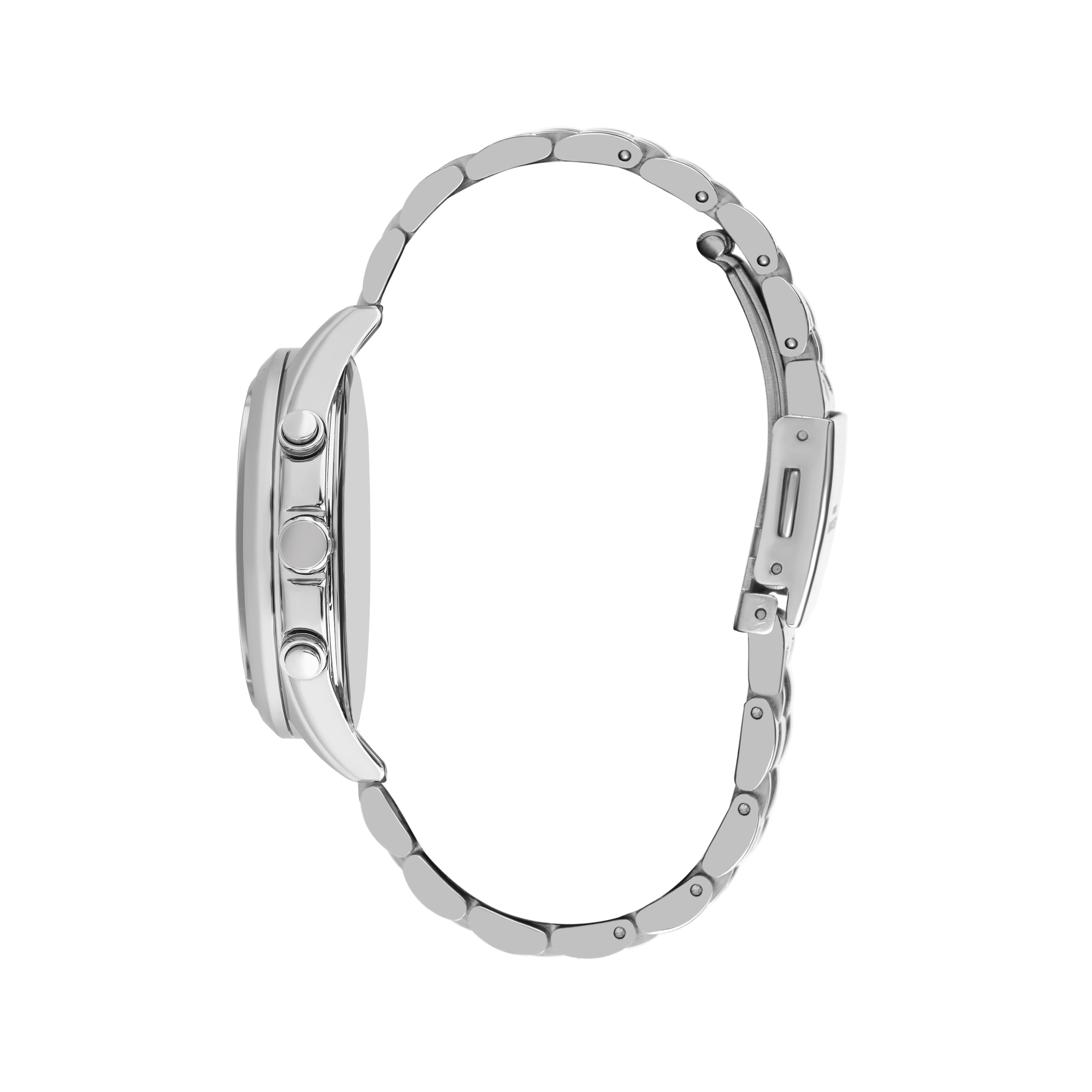 LEE COOPER-Men's Silver 46mm watch w/White Dial