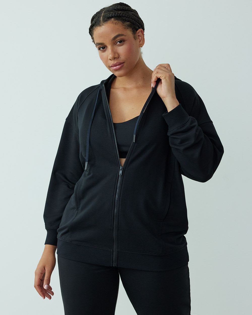 French Terry Long Jacket, Hyba