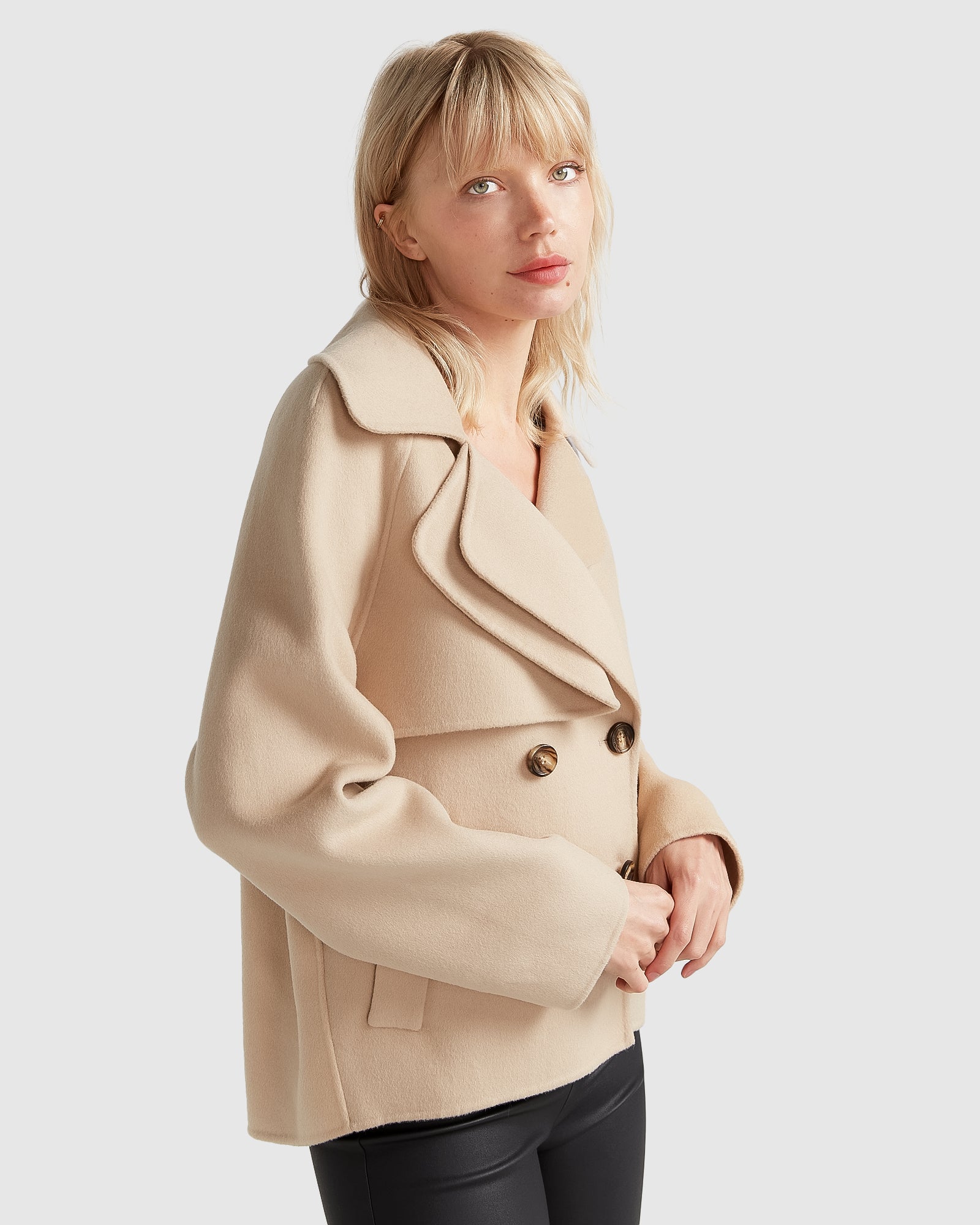 Belle & Bloom I'm Yours Wool Blend Peacoat