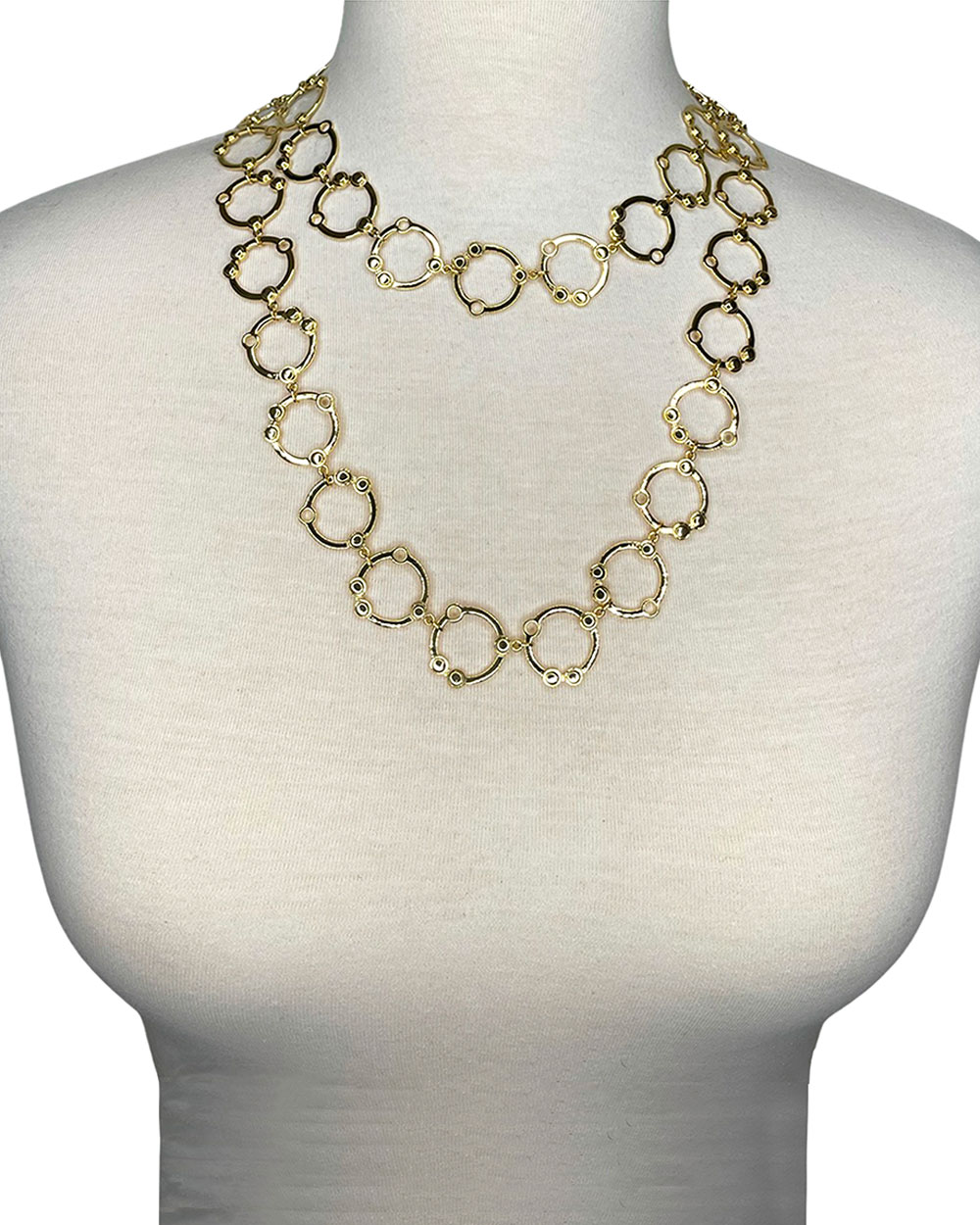 Selene Spherical Open Disc Long Necklace - Syd + Pia NYC™