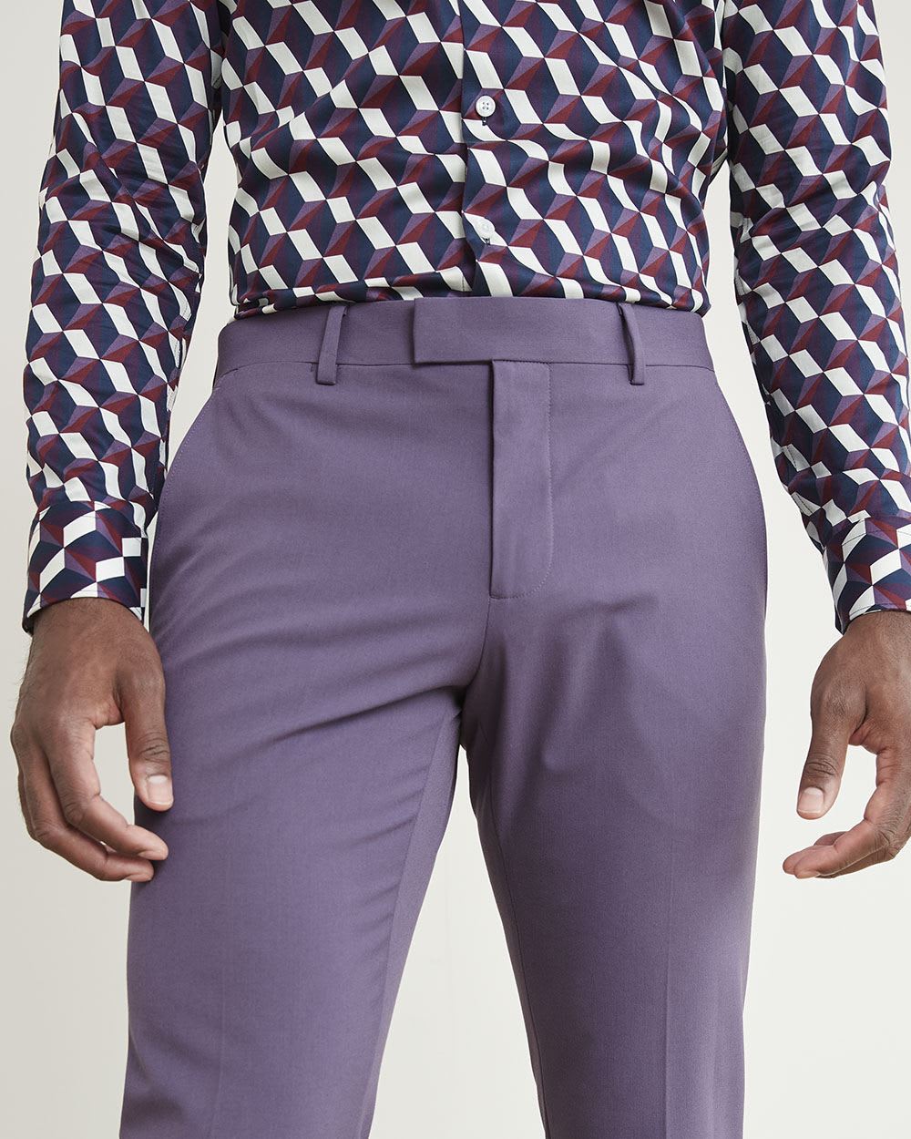 Slim-Fit Purple Suit Pant