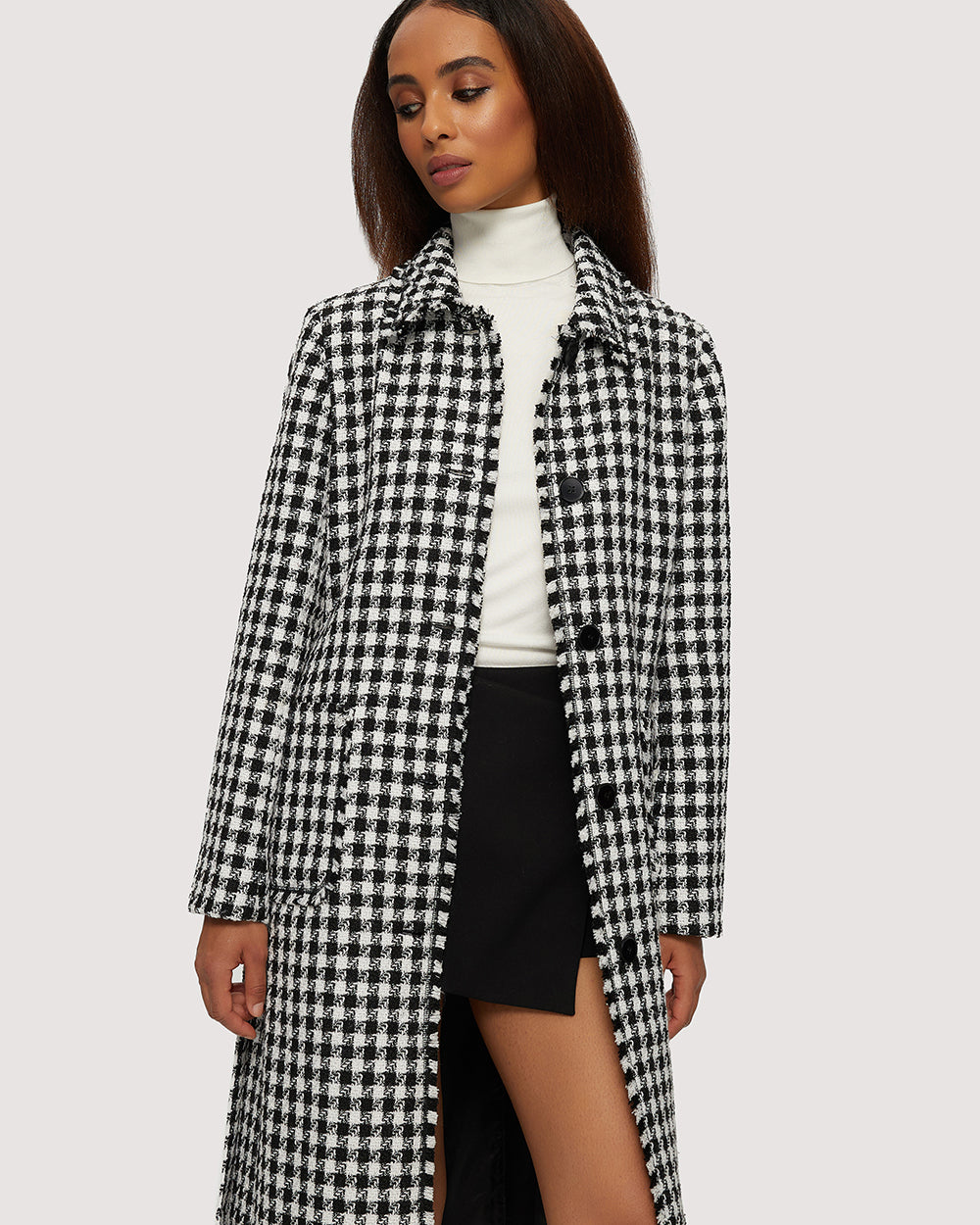 Noize - Una Women's Long Faux Wool Coat