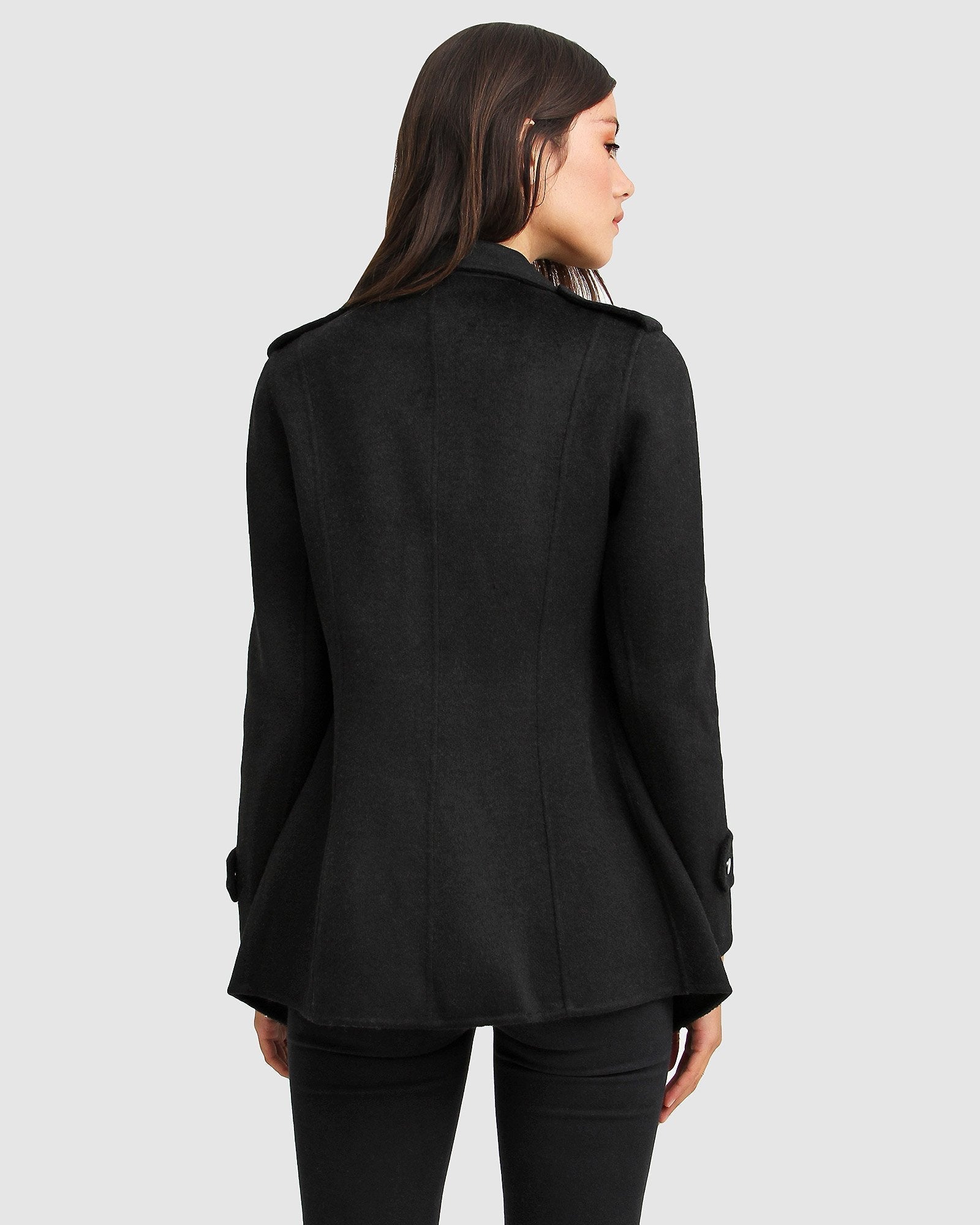 Belle & Bloom NEW FIT Bad Girl Wool Blend Moto Coat