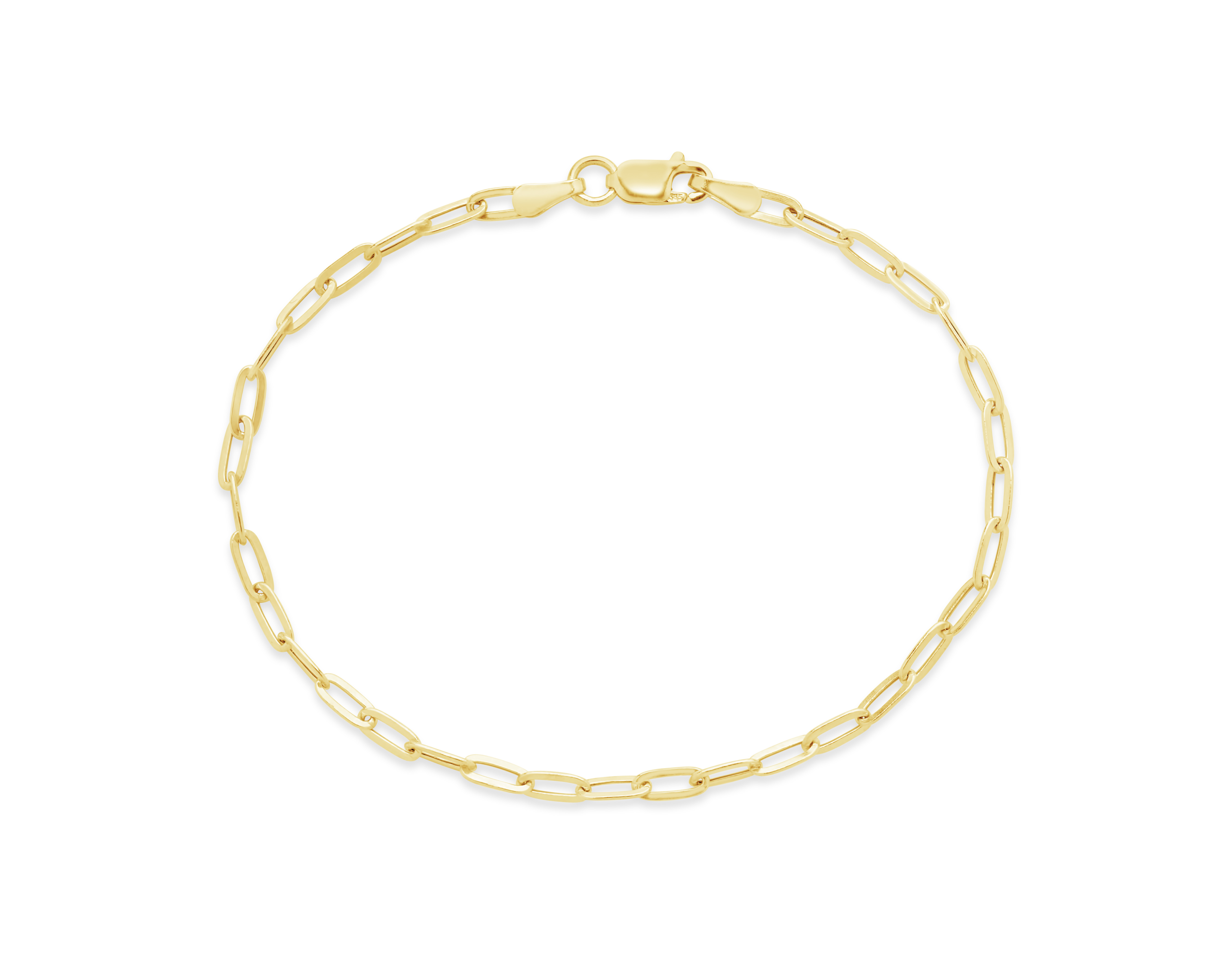 Sterling Forever - 14k Italian Gold Paperclip Chain Bracelet