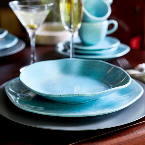 Oxford Ryo Blue Bay 20 Pieces Dinnerware Set Service for 4