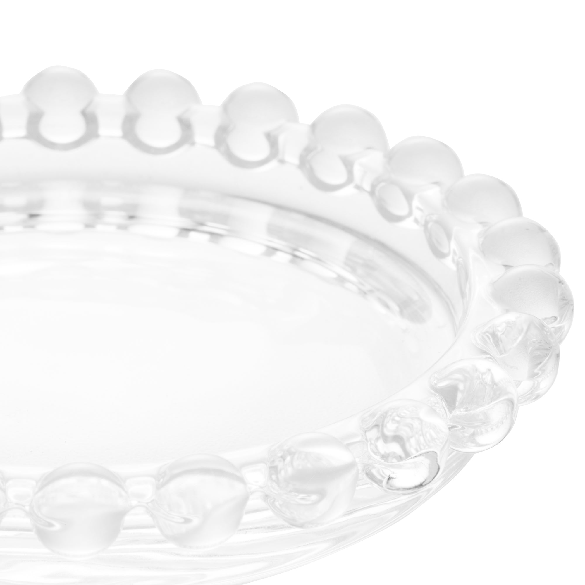Pearl Collection Crystal Bread Plates 10cm Set of 4