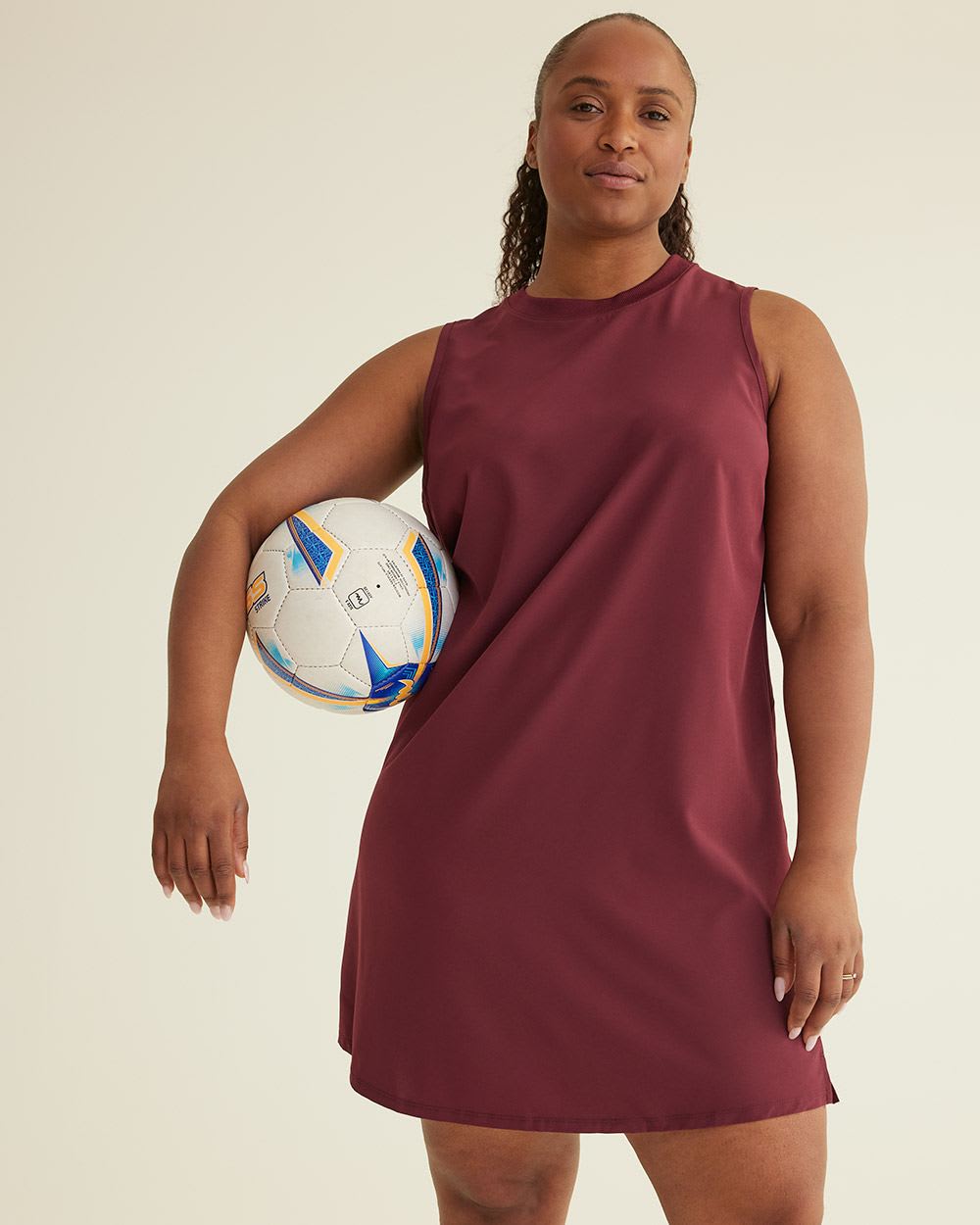 Mix-Media Sleeveless Dress, Hyba