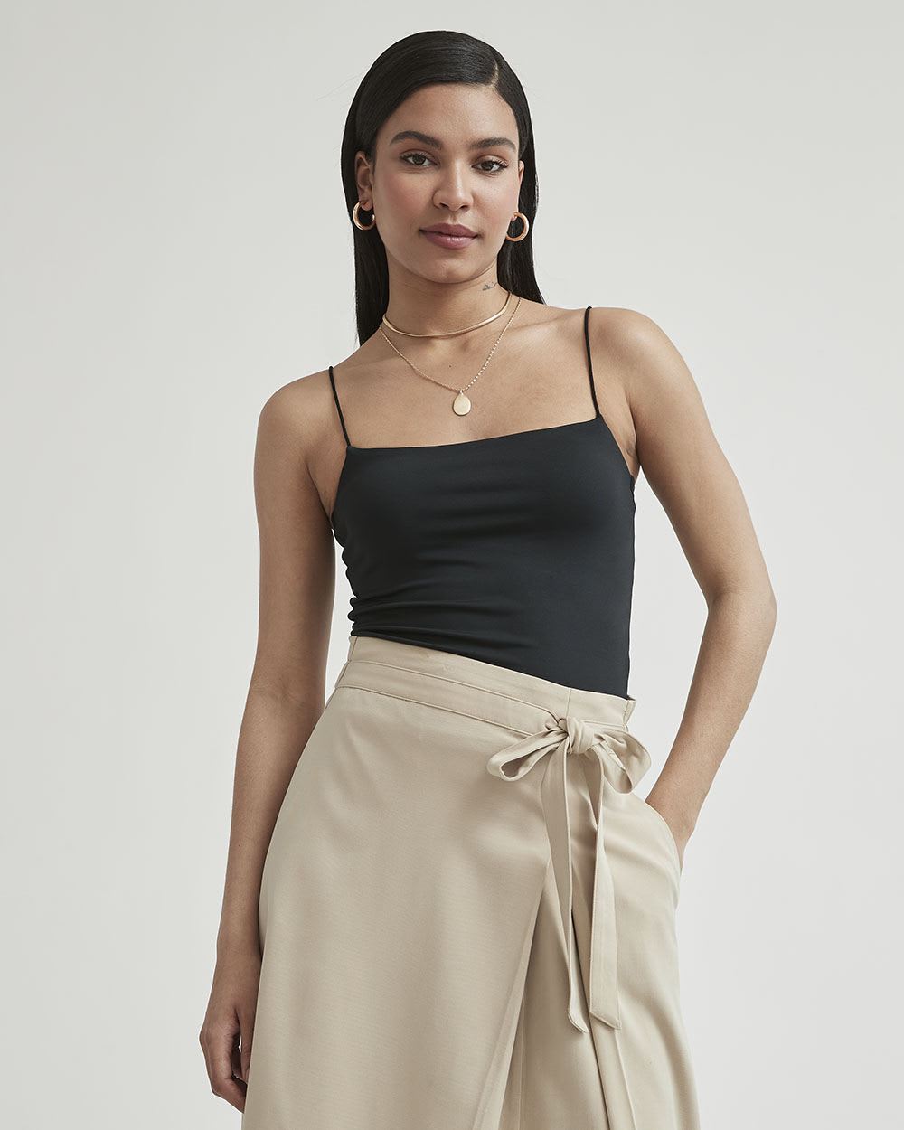 Square-Neck Cropped Cami