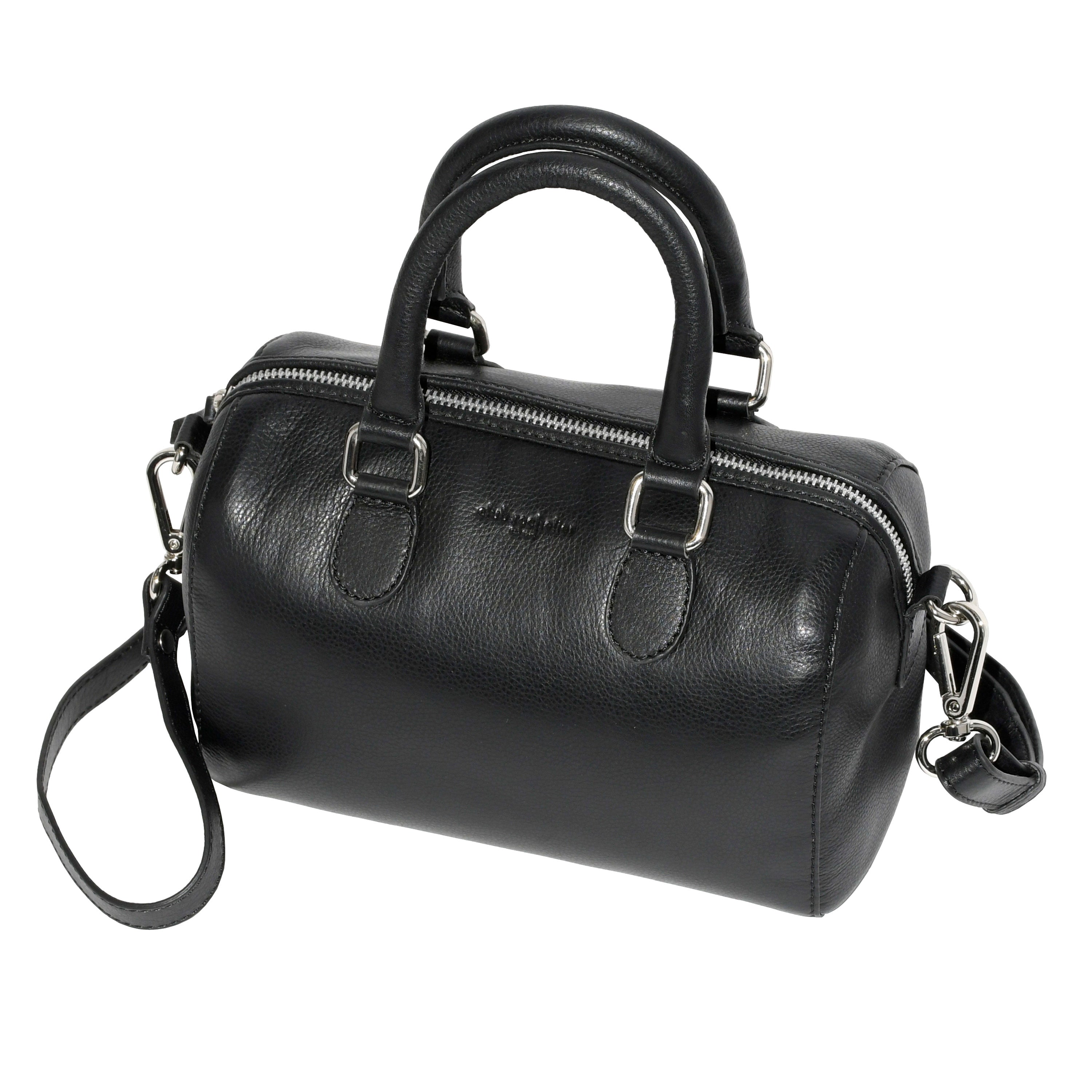 Club Rochelier Ladies Small Leather Barrel Bag with Adjustable Strap