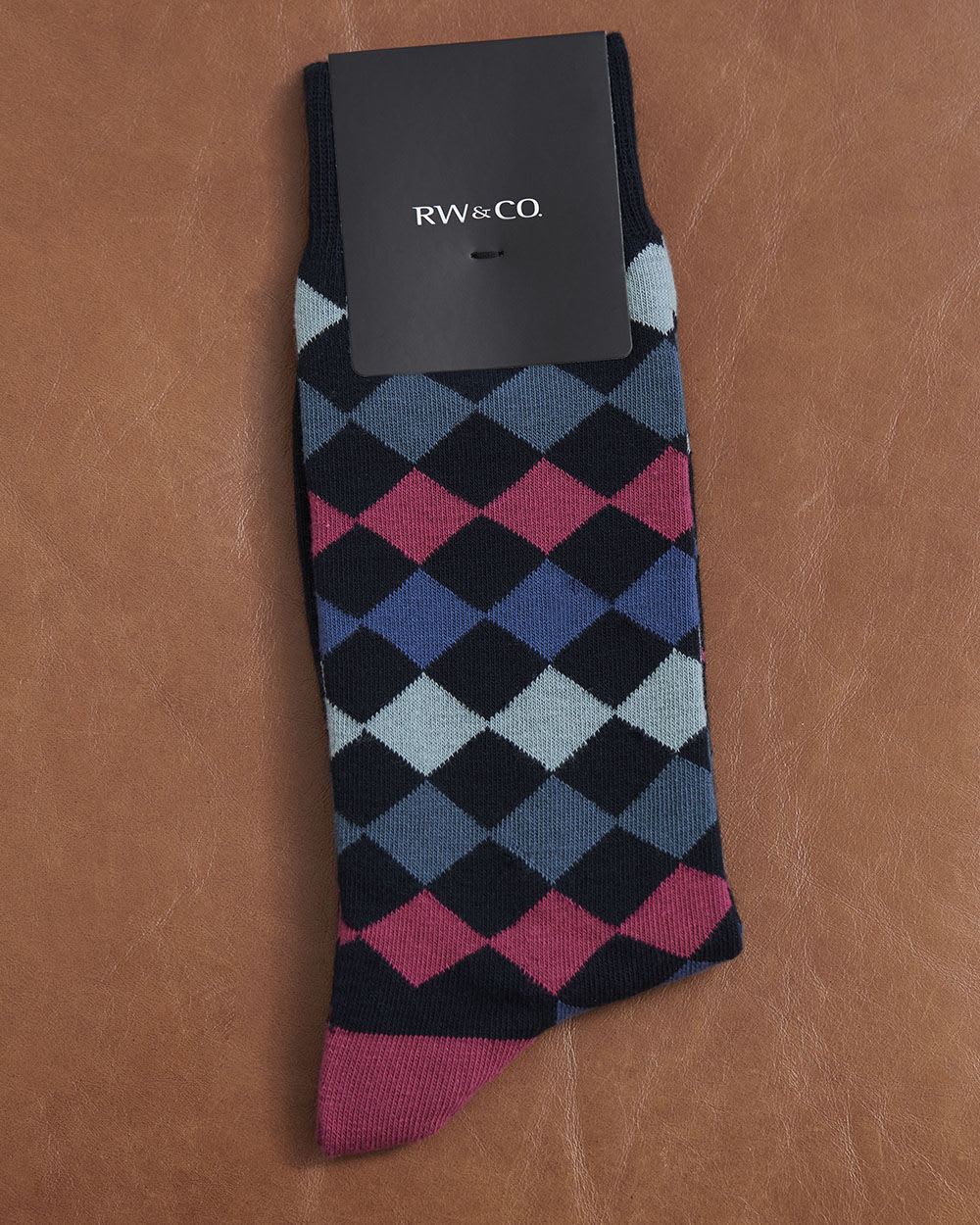 Green and Pink Geo Socks