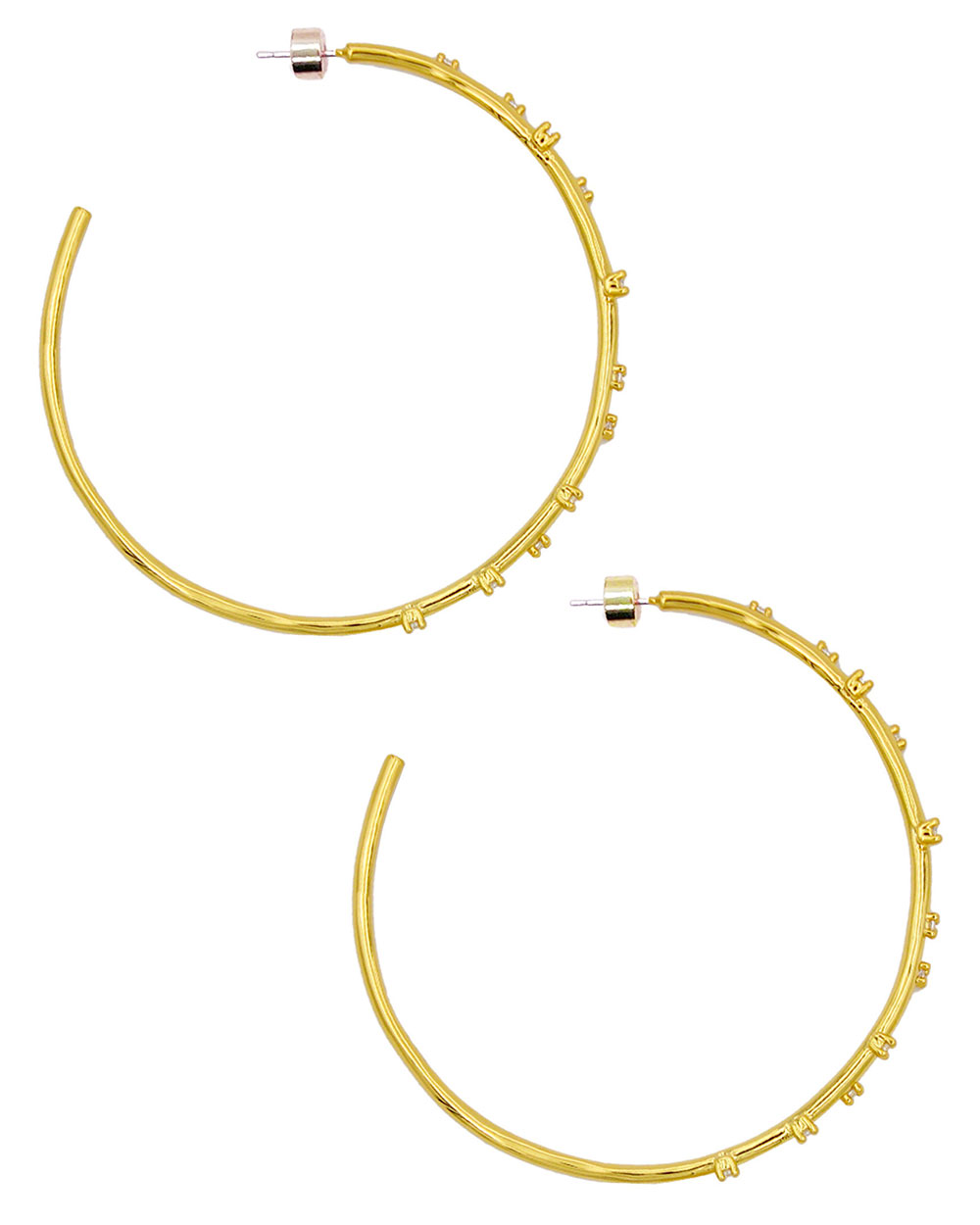 Luysa 2.5 Inch, 14k Gold Plated Hoop Earring - Syd + Pia NYC™