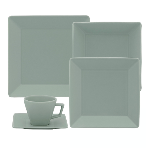 Oxford Quartier Mint 20 Pieces Dinnerware Set Service for 4 - Satin Effect